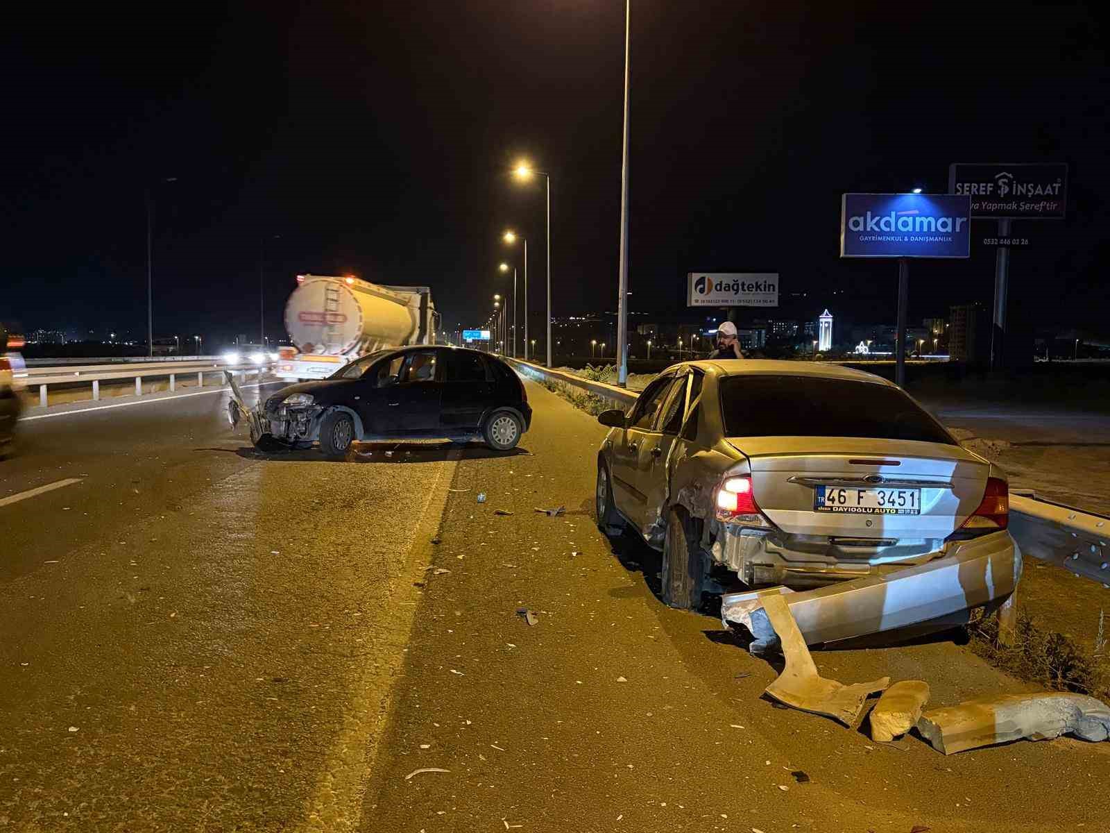 Kayseri’de iki otomobil çarpıştı: 1 yaralı