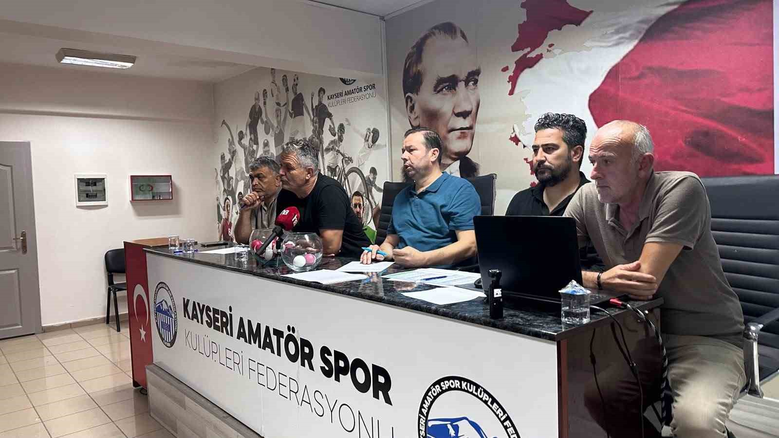 Kayseri 1. Amatör Küme fikstürü çekildi