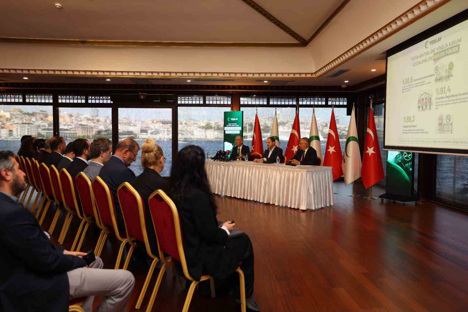 Yeşilay, tütün kontrolüne yönelik kamuoyu araştırmalarının sonuçlarını paylaştı