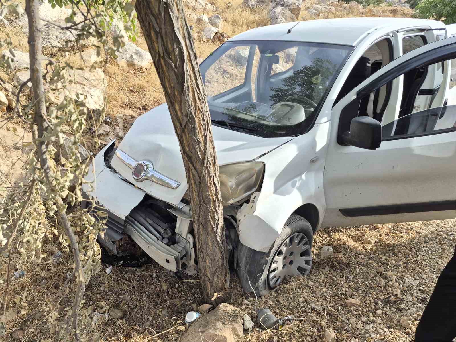 Kontrolden çıkan araç ağaca çarptı: 2 yaralı