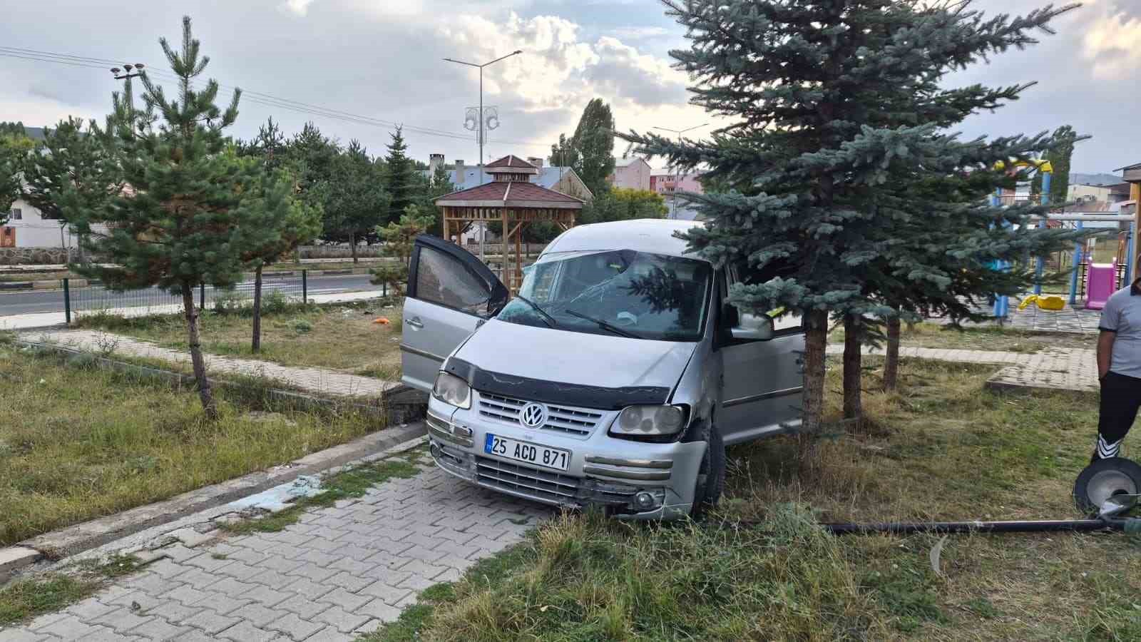 Sarıkamış’ta hafif ticari araç şarampole devrildi: 2 yaralı
