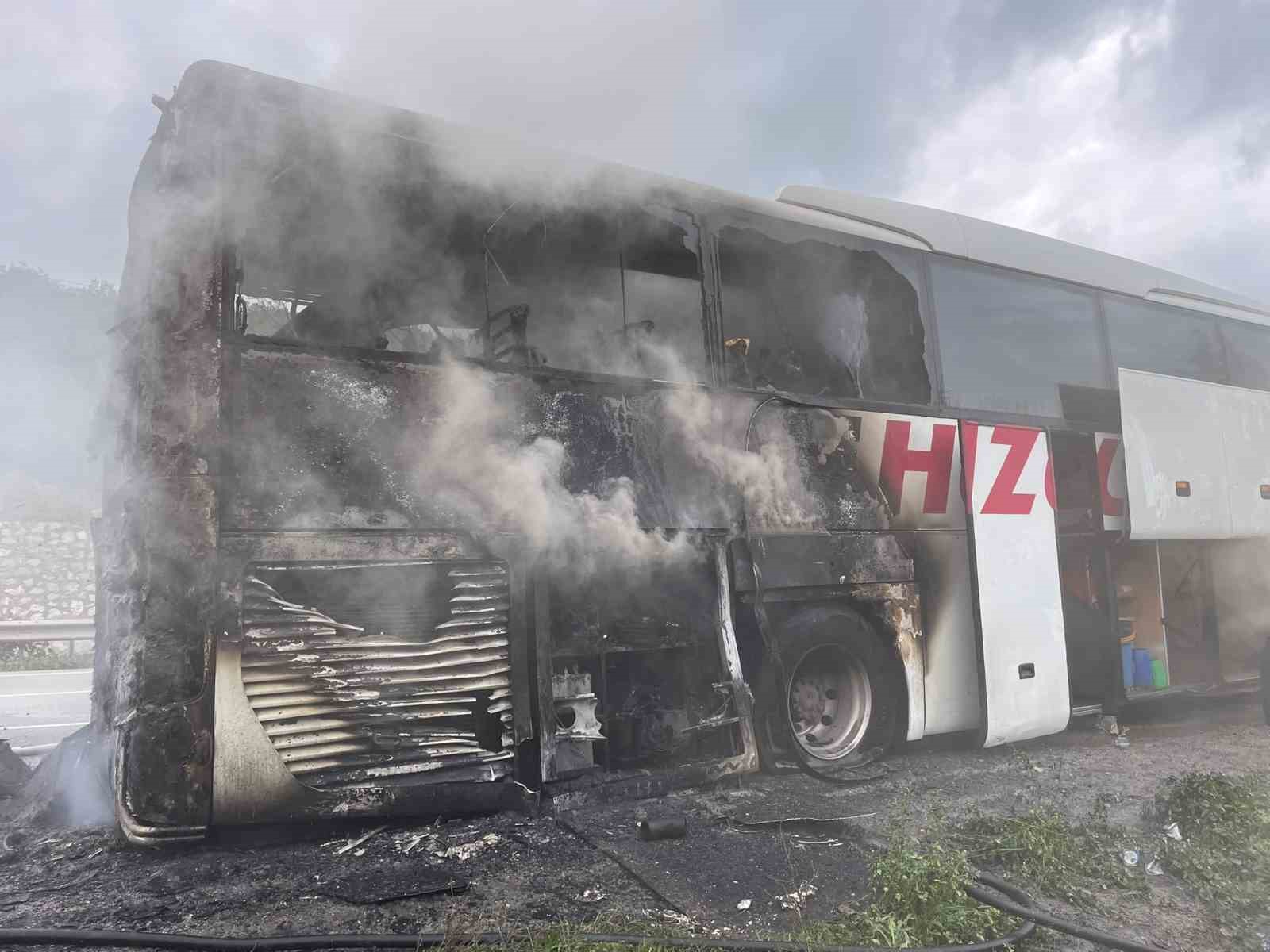 Samsun’da otobüs yangını: Yolcular tahliye edildi