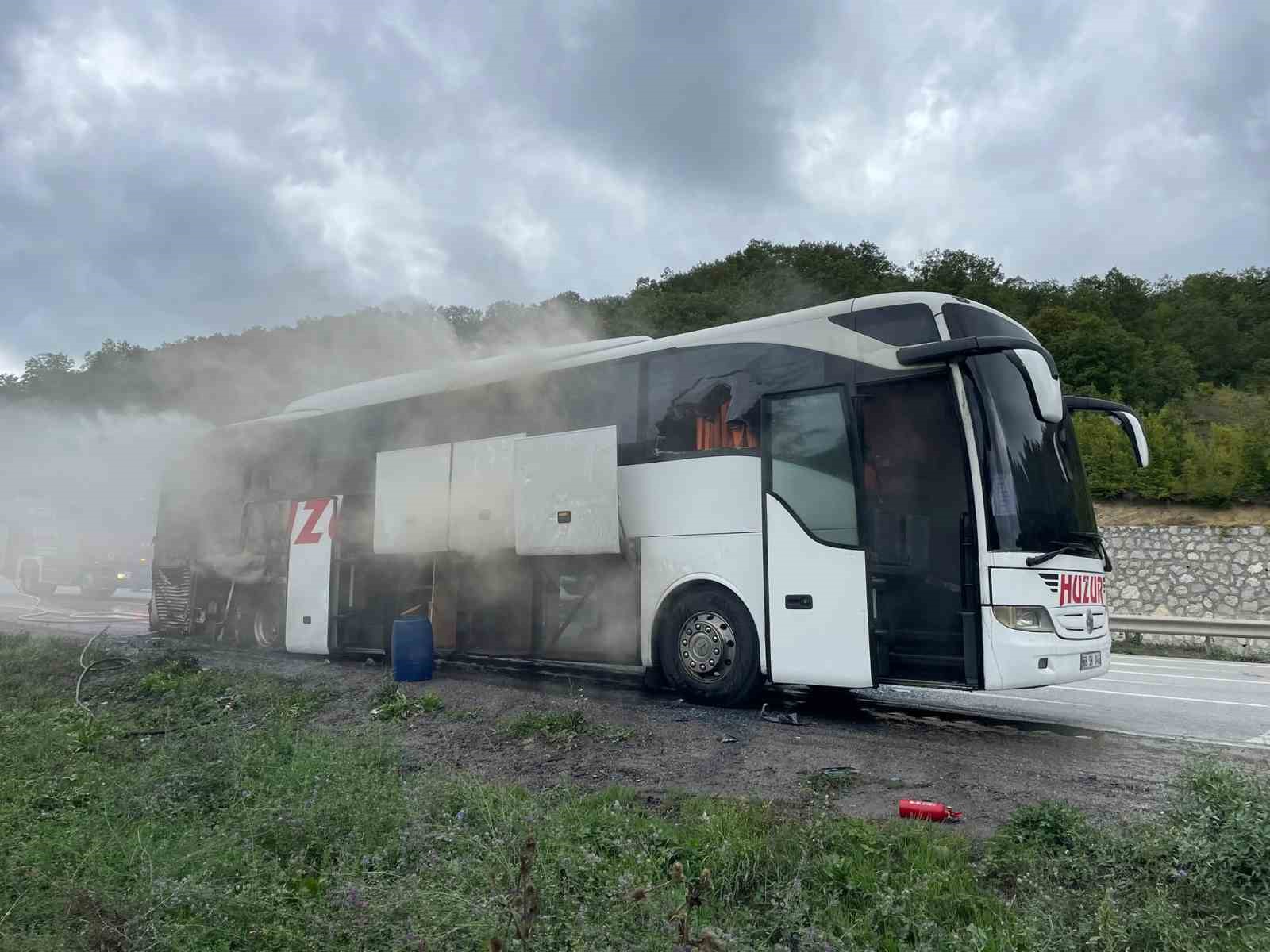 Samsun’da otobüs yangını: Yolcular tahliye edildi