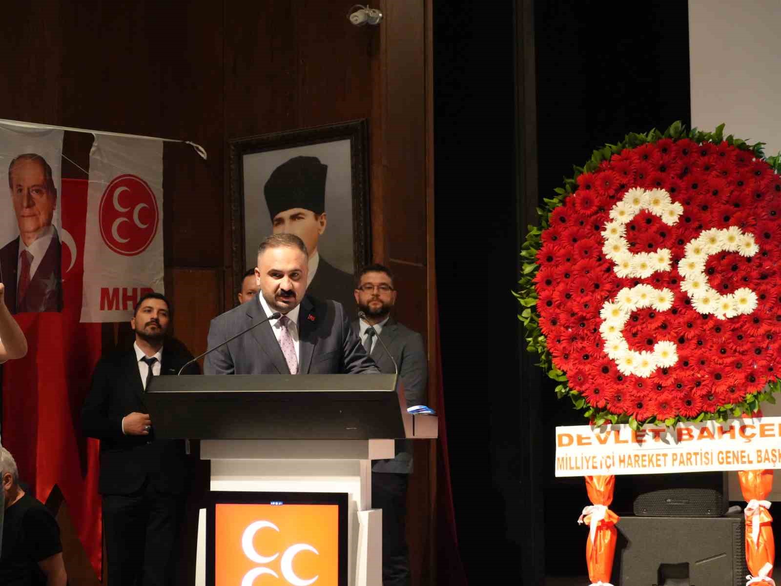 MHP Iğdır İl Başkanlığına mevcut başkan Hüseyin Ateş yeniden seçildi