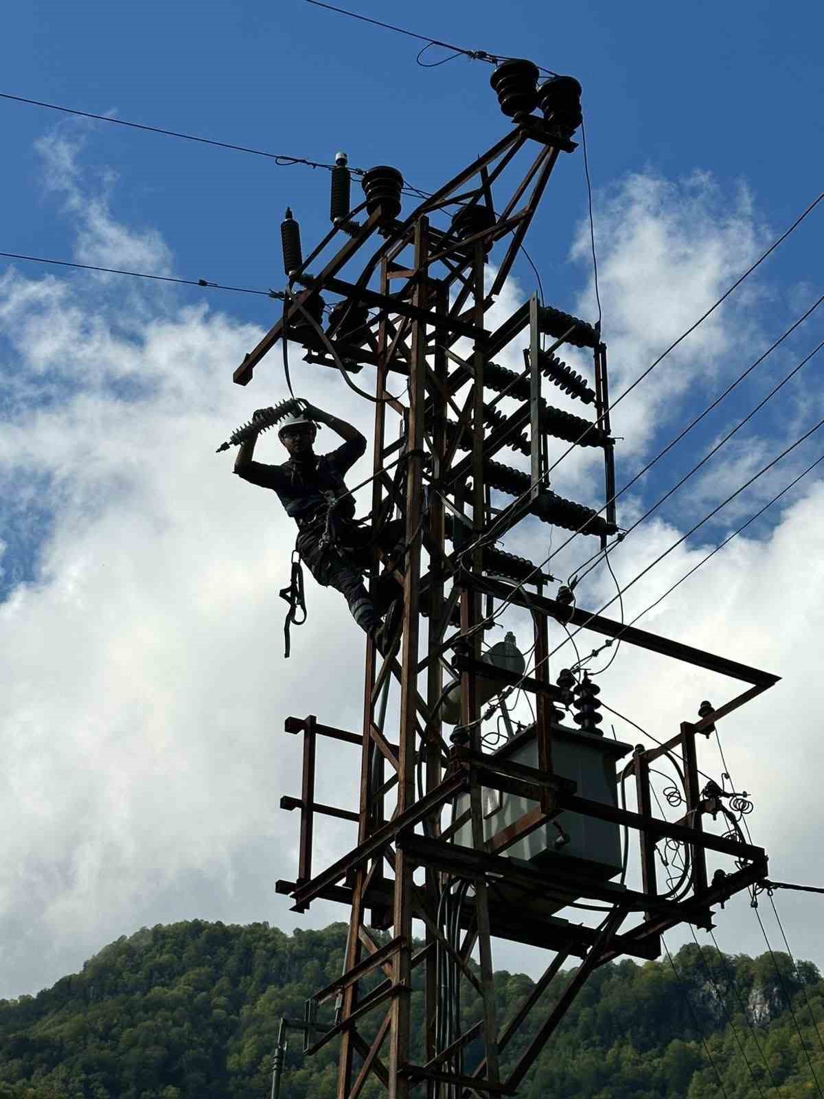 Çoruh EDAŞ, yağıştan etkilenen Rize ve Trabzon’da 120 saha çalışanıyla arızaları giderdi