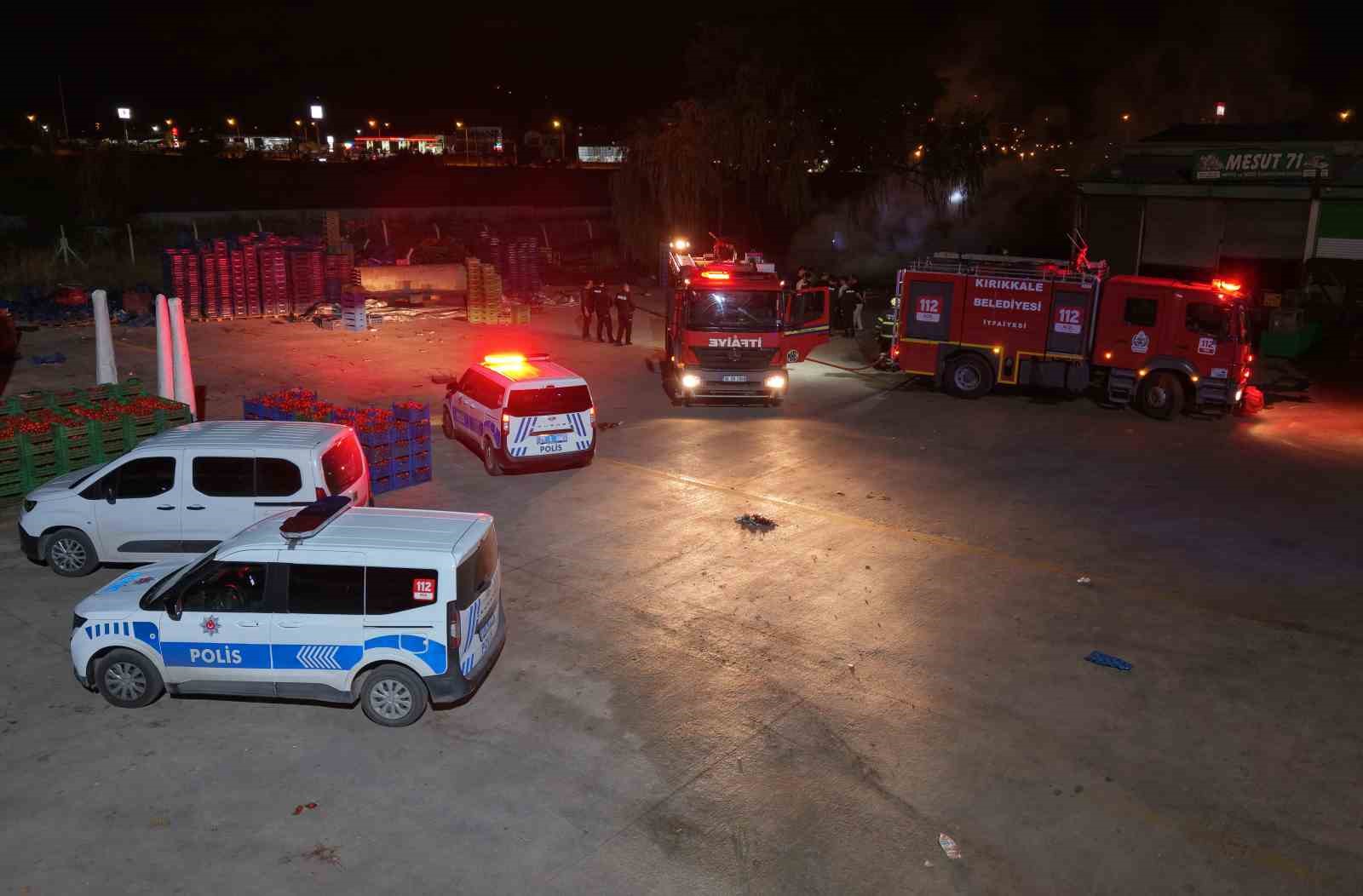 Sebze halinde korkutan yangın