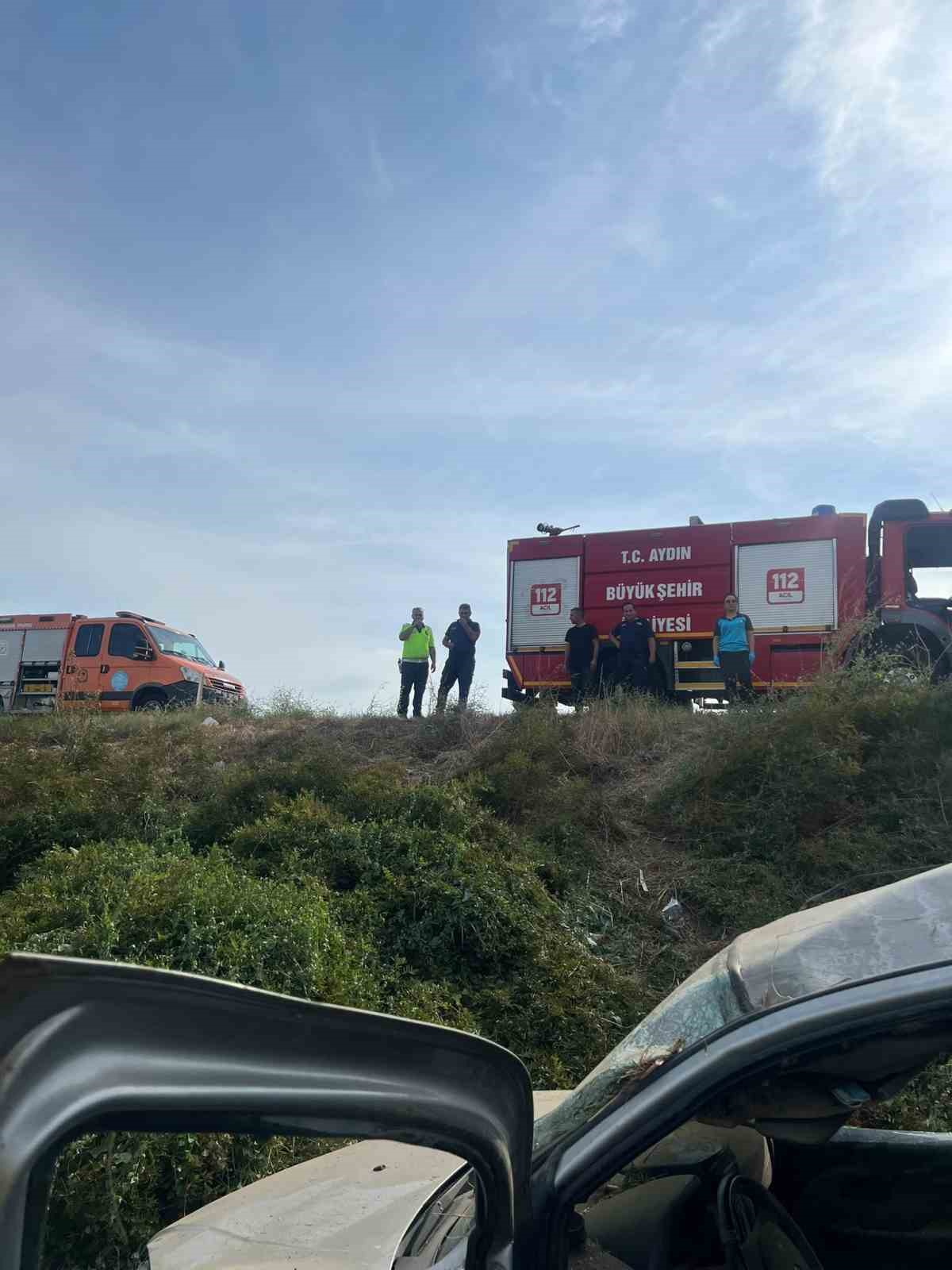 Aydın’da tarlaya uçan araç sabah fark edildi, içinden kimse çıkmadı