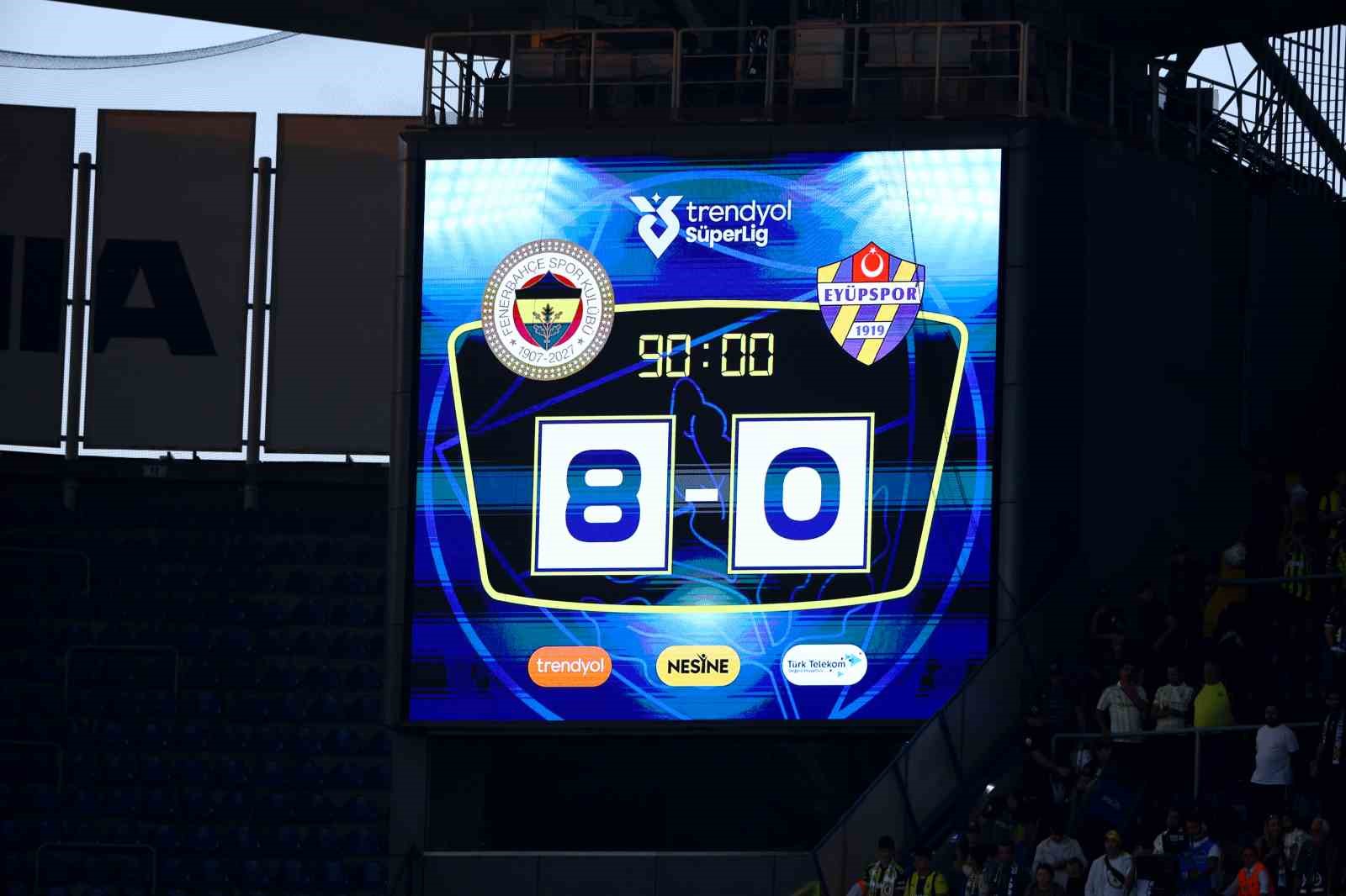 Trendyol Süper Lig: Fenerbahçe: 8 - Eyüpspor: 0 (Maç sonucu)