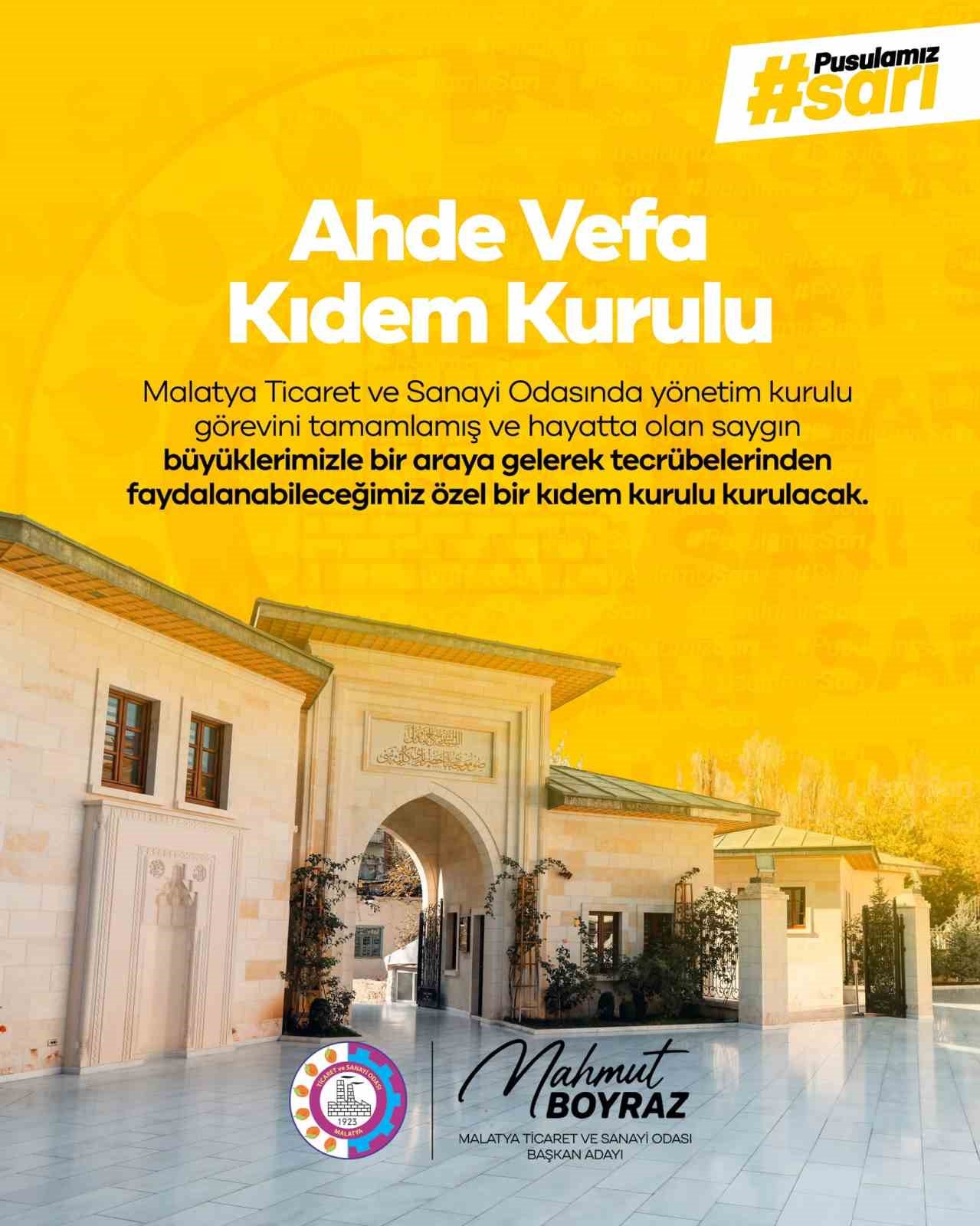 MTSO Başkan Adayı Mahmut Boyraz 6 projesini açıkladı