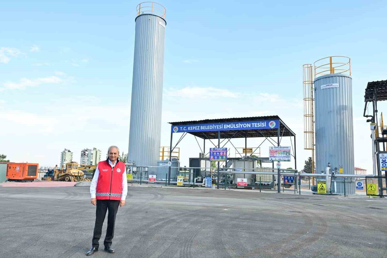 Kepez’in asfaltında öz kaynak dönemi: Emülsiyon Tesisi hizmete girdi