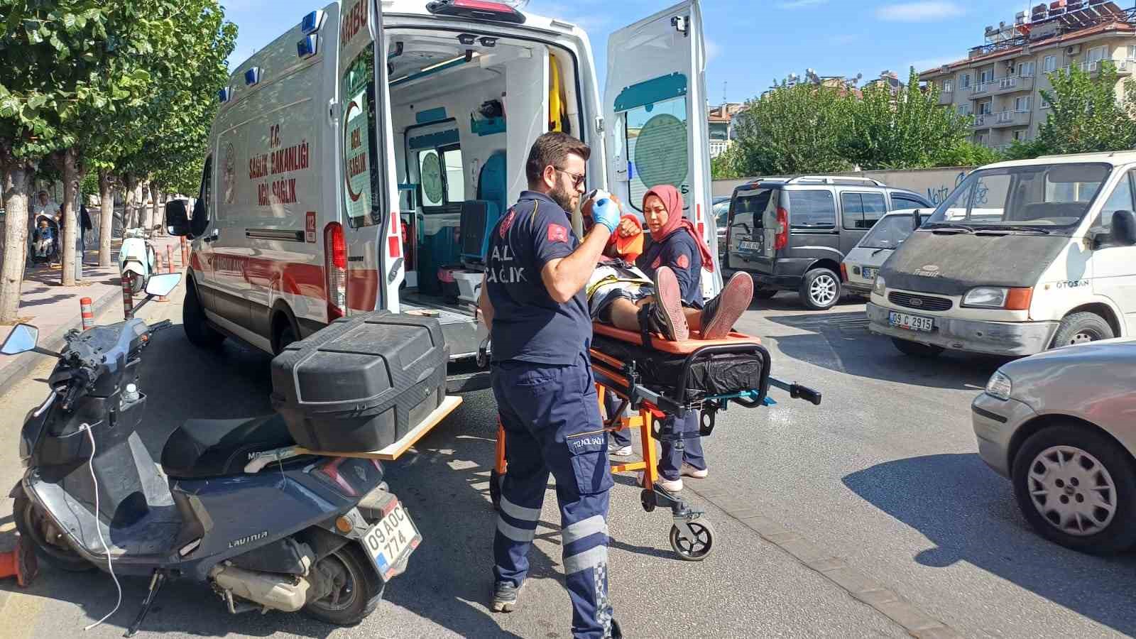 Panik fren kaza getirdi: 1 yaralı