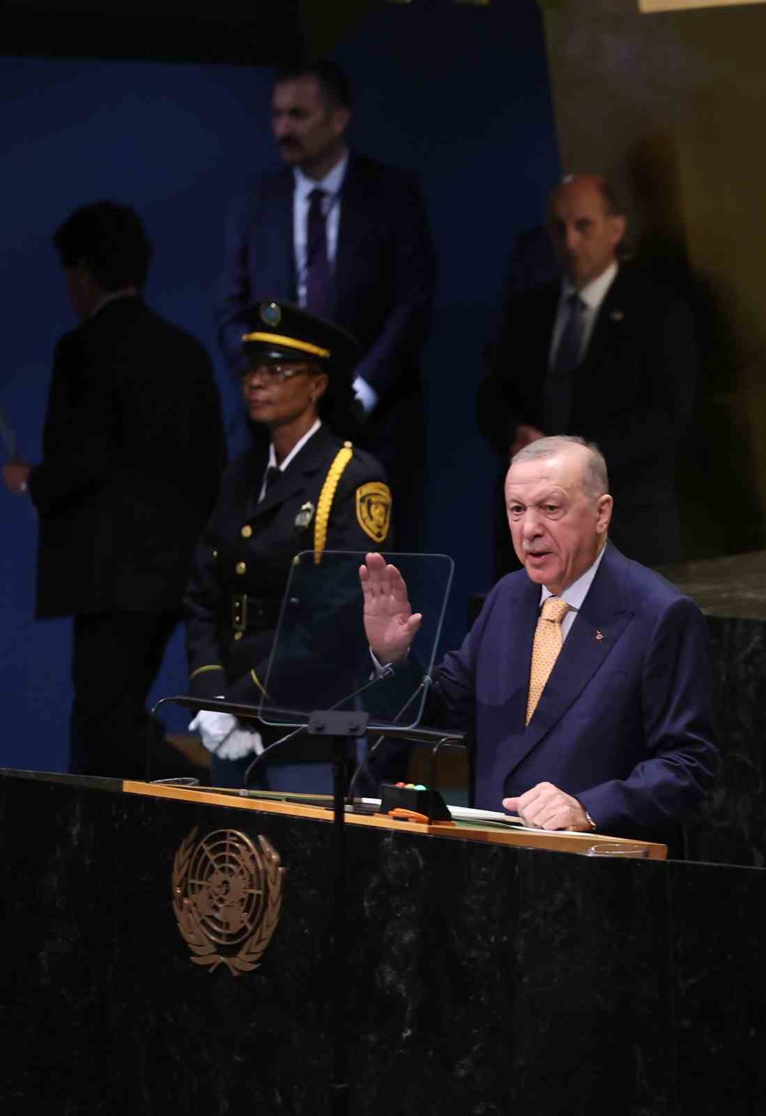 Cumhurbaşkanı Erdoğan: "Filistin halkının mücadelesini bu kürsüden dünyaya duyurmaya devam edeceğiz"