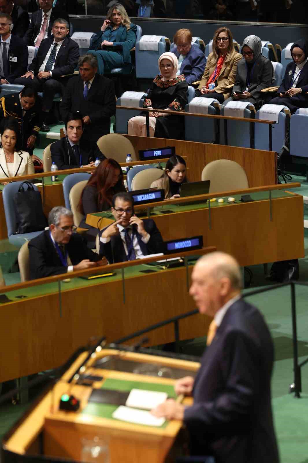 Cumhurbaşkanı Erdoğan: "Filistin halkının mücadelesini bu kürsüden dünyaya duyurmaya devam edeceğiz"