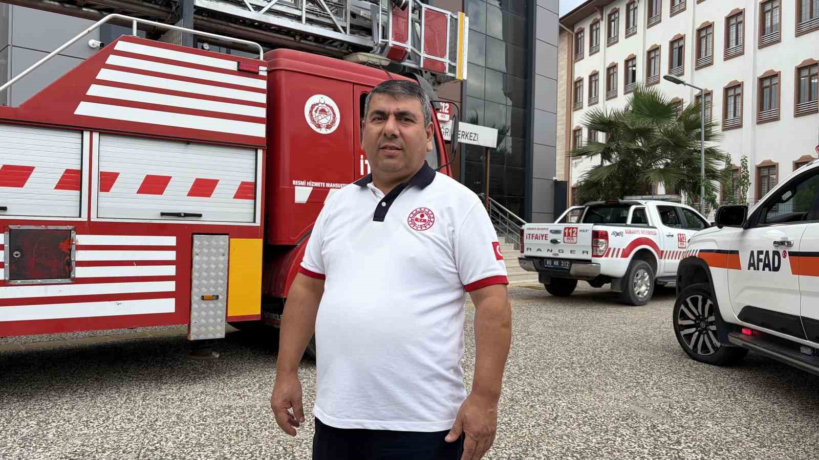 Osmaniye’de 112 ekipleri bu kez kendi binaları için alarma geçti