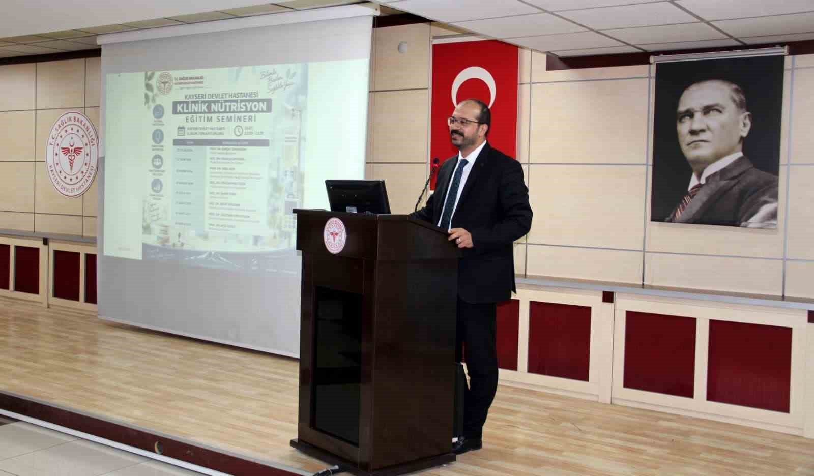 Kayseri Devlet Hastanesi’nde ‘Kritik Hastada Beslenme’ eğitimi