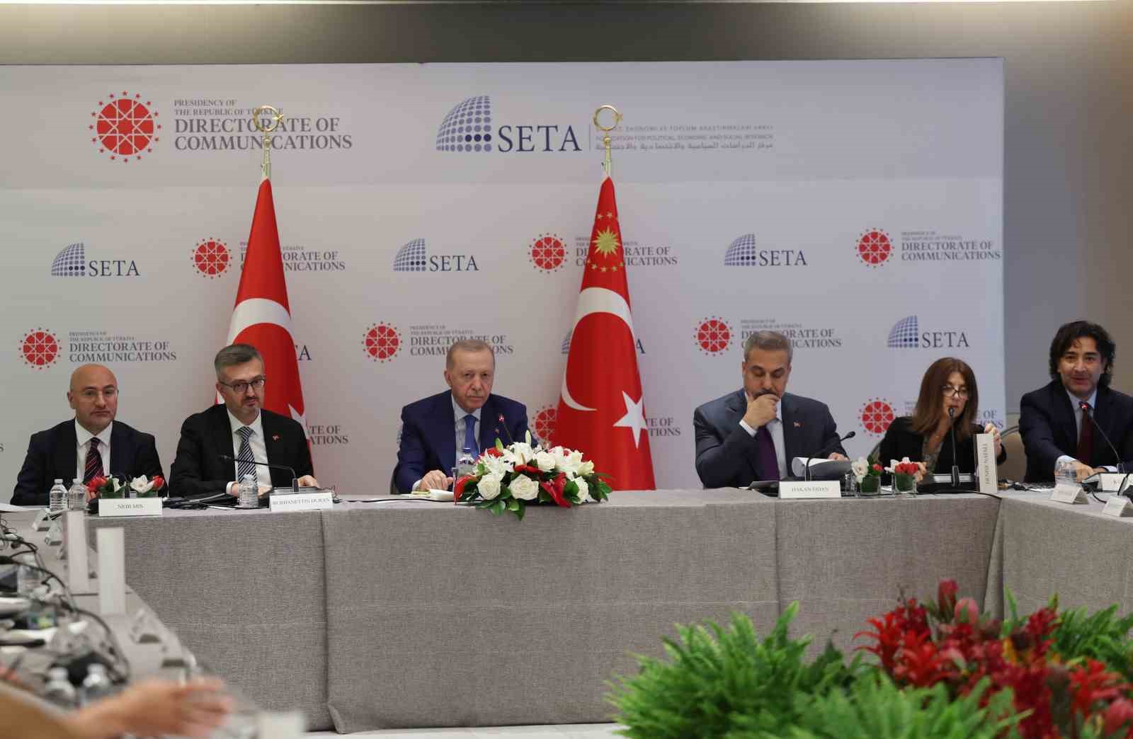 Cumhurbaşkanı Erdoğan, ABD’li düşünce kuruluşu temsilcileriyle buluştu