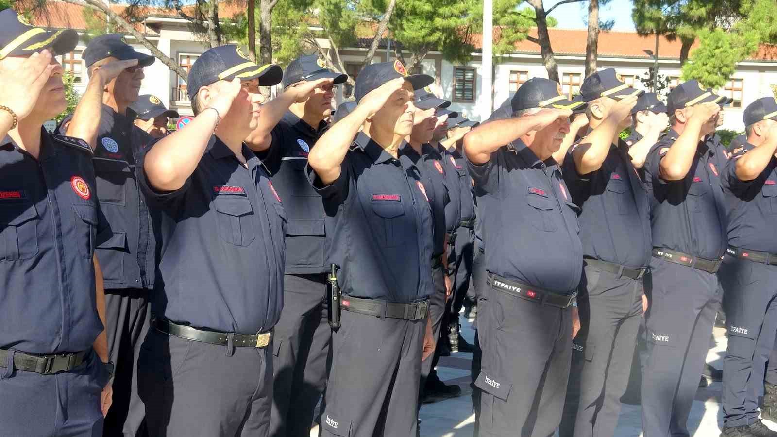 Muğla’da İtfaiye Haftası çelenk sunma töreniyle başladı