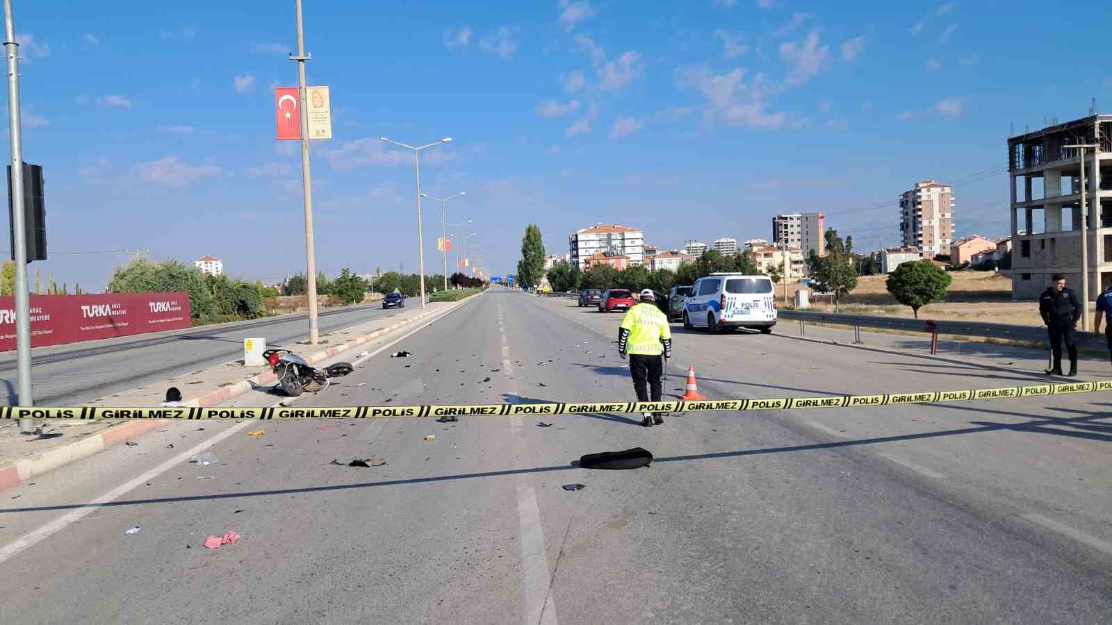 Karaman’da cipin çarptığı elektrikli bisikletin 15 yaşındaki sürücüsü ağır yaralandı