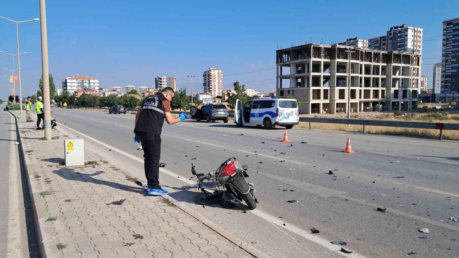 Karaman’da cipin çarptığı elektrikli bisikletin 15 yaşındaki sürücüsü ağır yaralandı