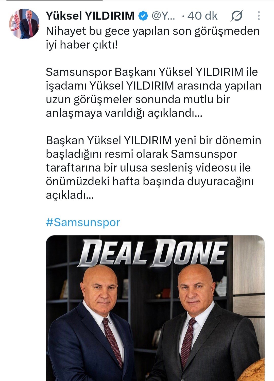 Yüksel Yıldırım’dan ilginç paylaşım