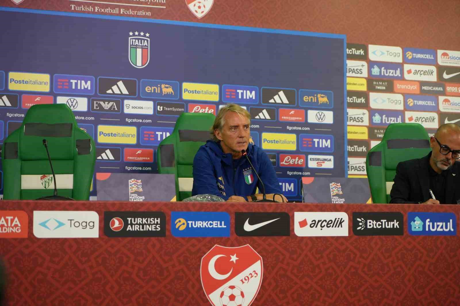 Roberto Mancini: "Türkiye çok iyi bir takım, yarın iyi bir mücadele olacak"