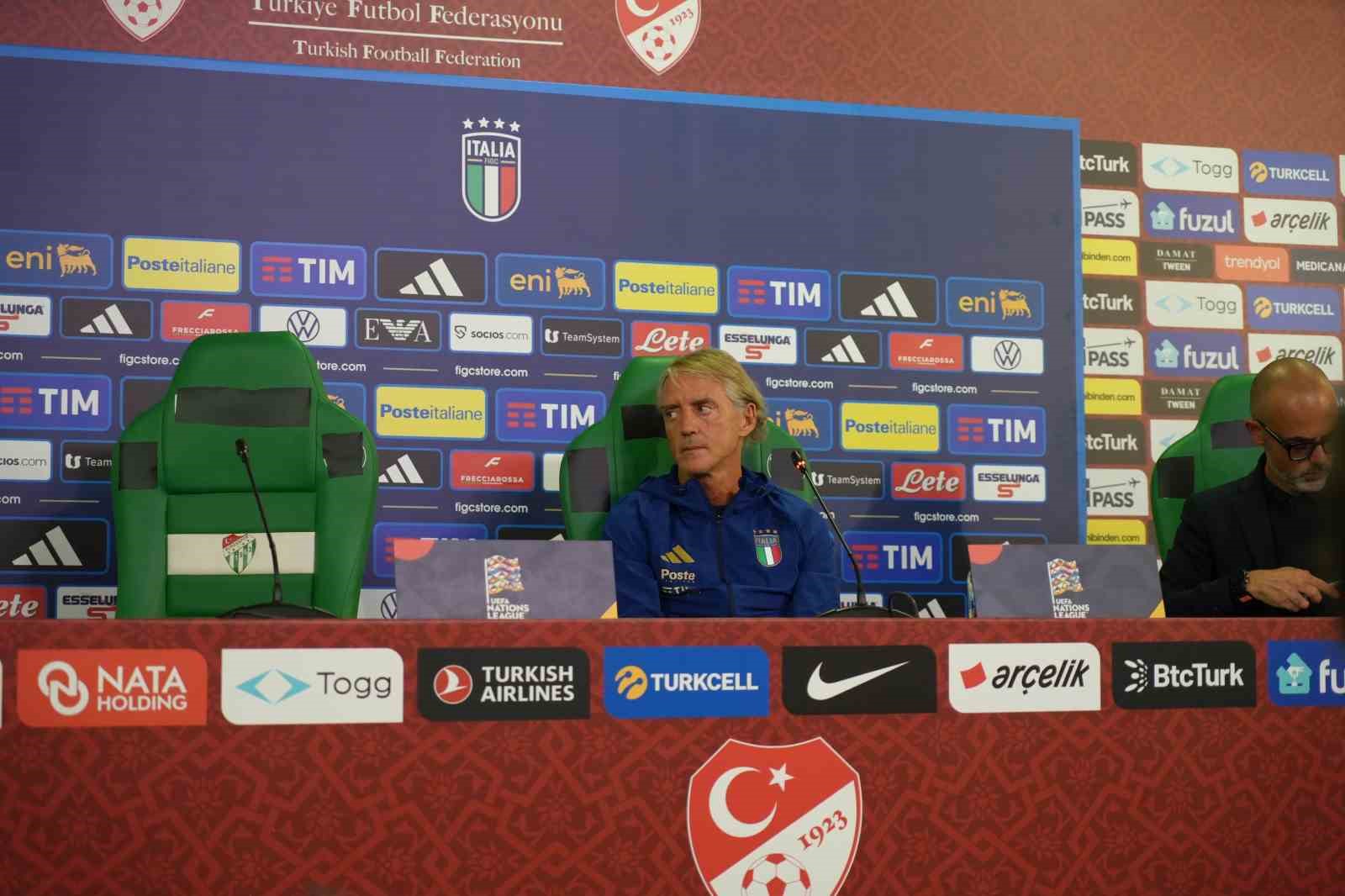 Roberto Mancini: "Türkiye çok iyi bir takım, yarın iyi bir mücadele olacak"