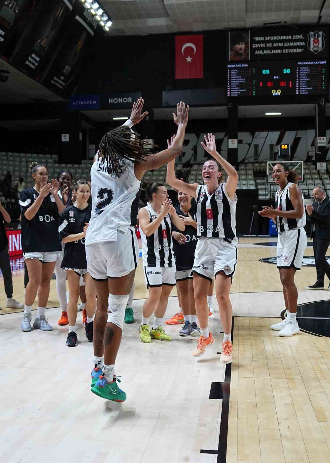 Kadınlar Basketbol Süper Ligi: Beşiktaş: 65 - Melikgazi Kayseri Basketbol: 56
