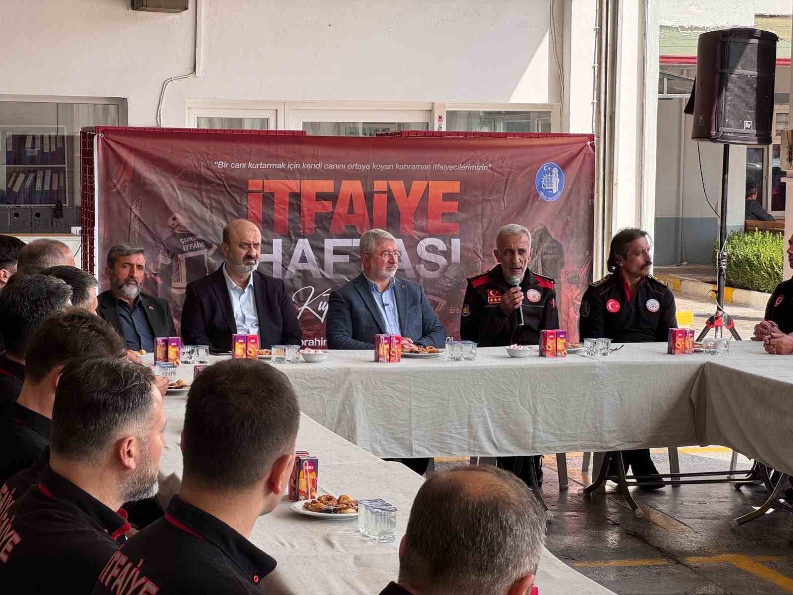Başkan Aşgın, Çorum İtfaiyesi personelinin İtfaiye Haftası’nı kutladı