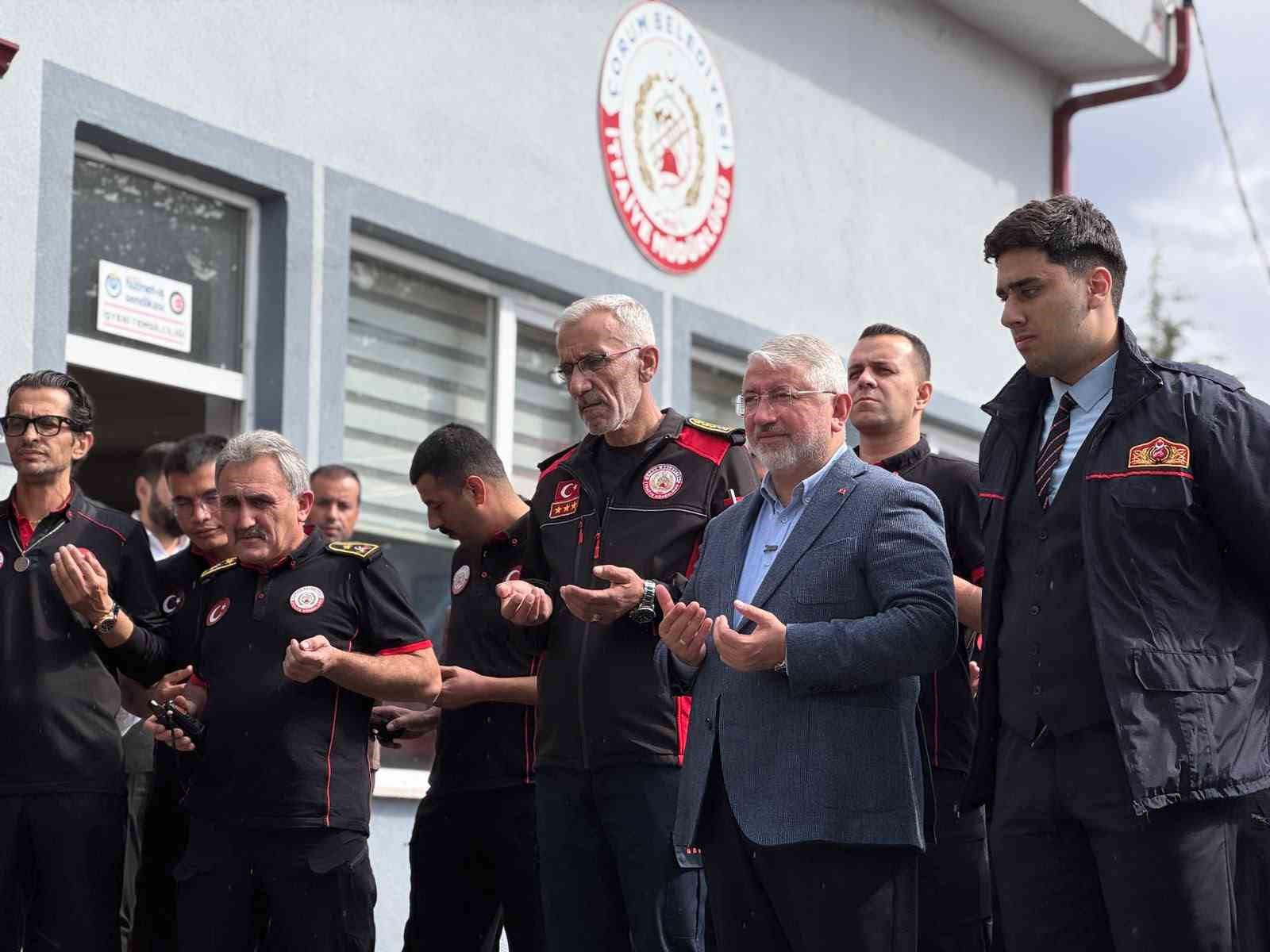 Başkan Aşgın, Çorum İtfaiyesi personelinin İtfaiye Haftası’nı kutladı