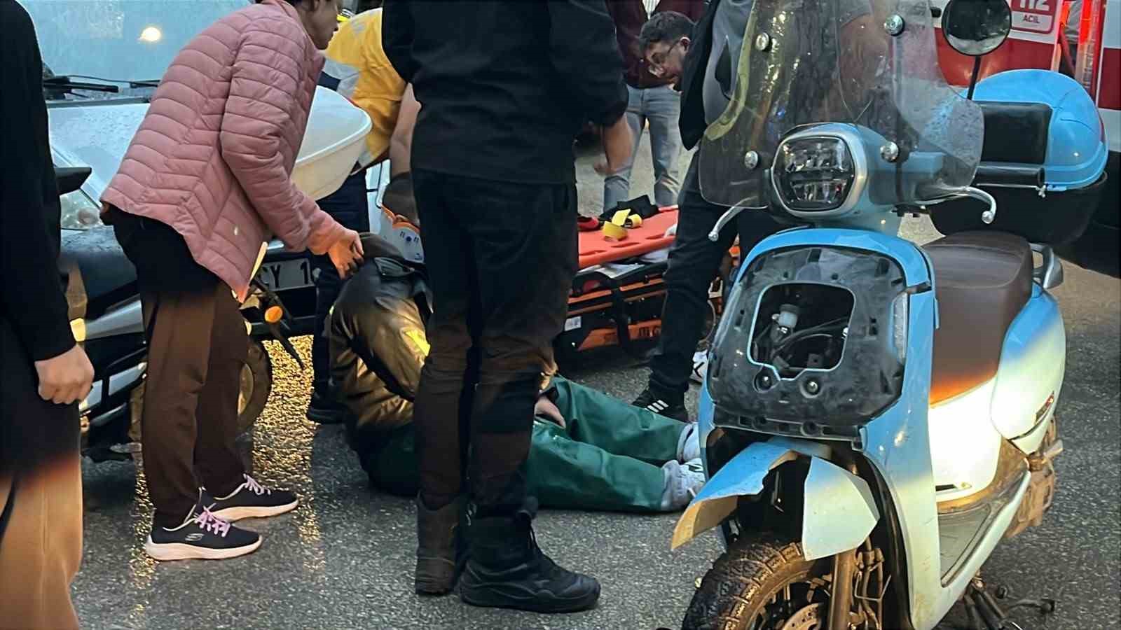 Sinop’ta motosiklet kamyonete çarptı: 1 yaralı