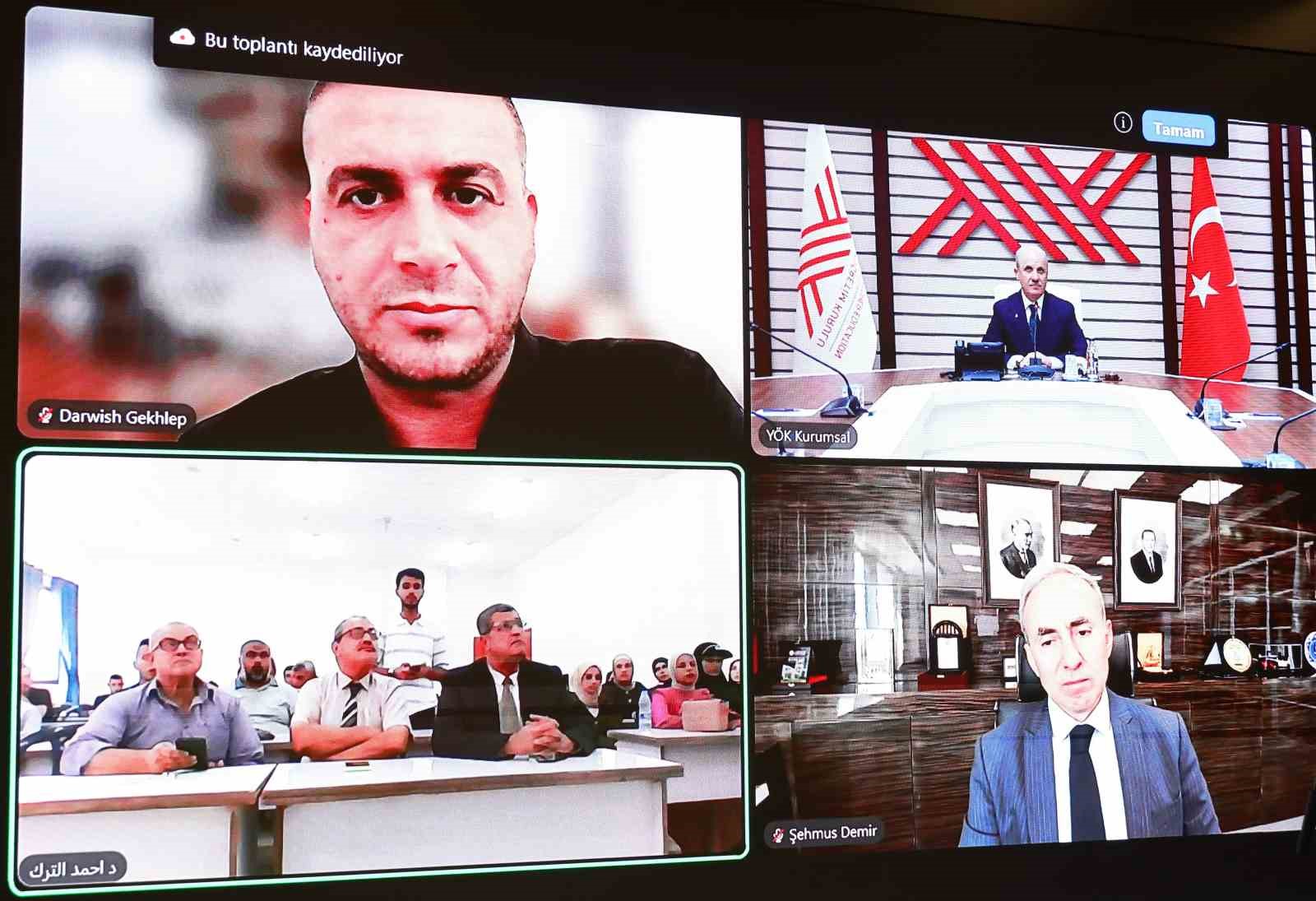 YÖK Başkanı Özvar Gazze İslam Üniversitesinde akademik yıl açılış dersini verdi