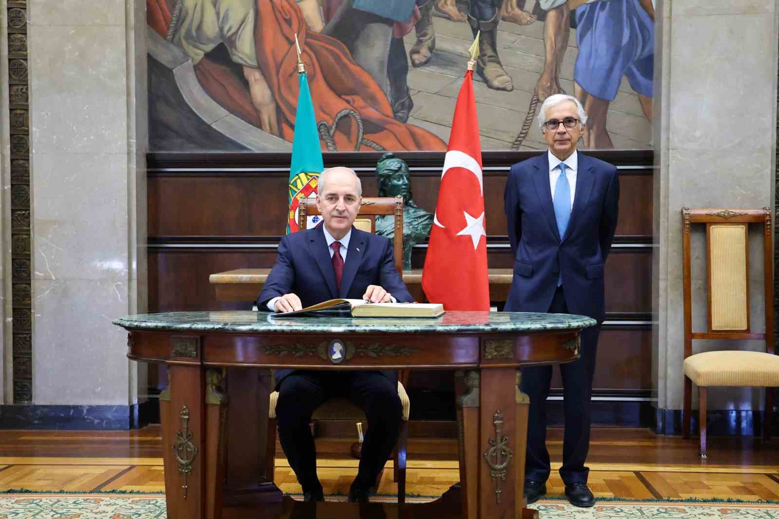 TBMM Başkanı Kurtulmuş, Portekiz Cumhuriyet Meclisi Başkanı Aguiar-Branco ile görüştü