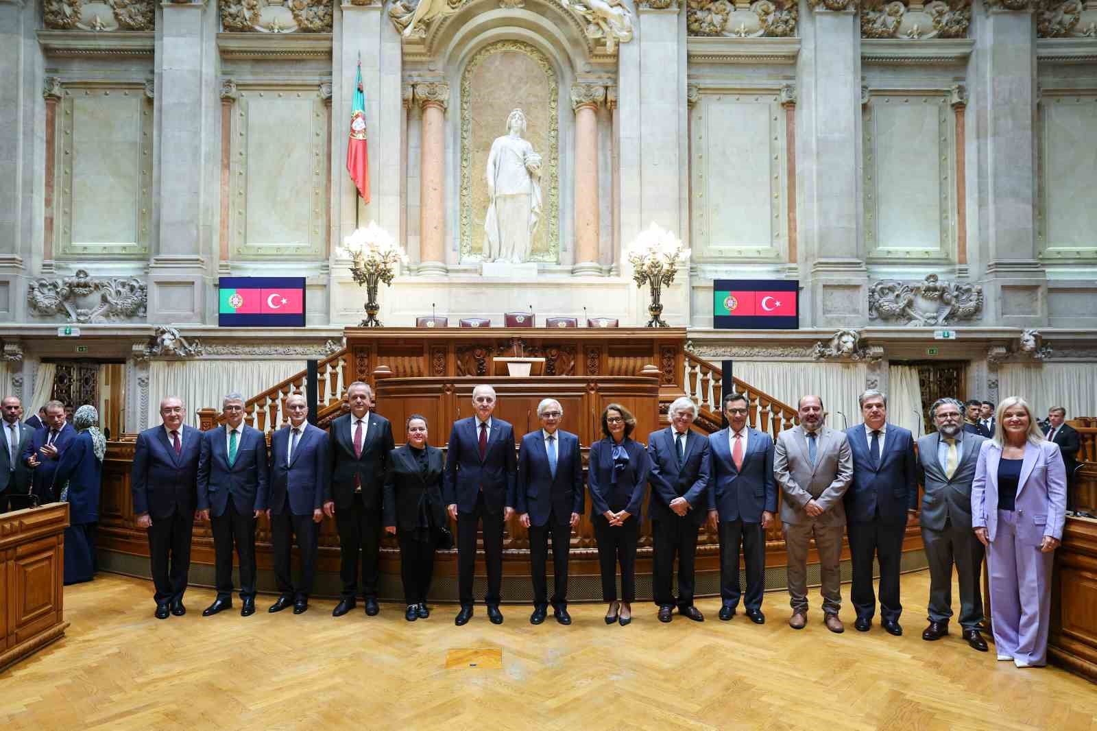 TBMM Başkanı Kurtulmuş, Portekiz Cumhuriyet Meclisi Başkanı Aguiar-Branco ile görüştü
