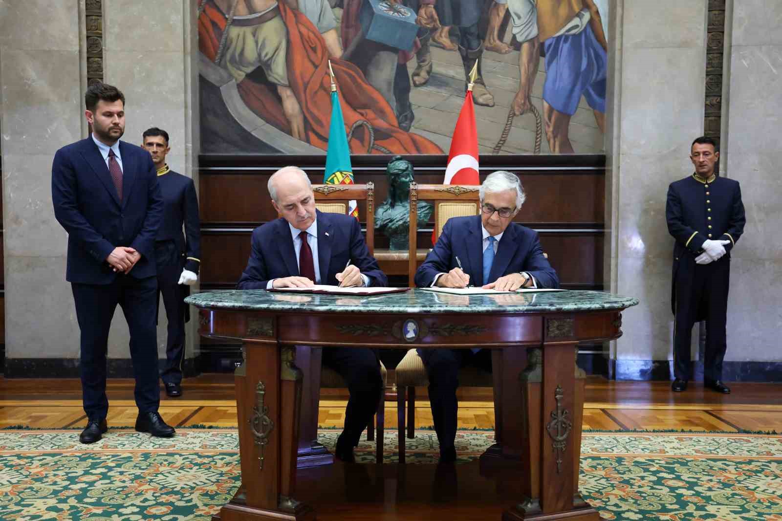 TBMM Başkanı Kurtulmuş, Portekiz Cumhuriyet Meclisi Başkanı Aguiar-Branco ile görüştü