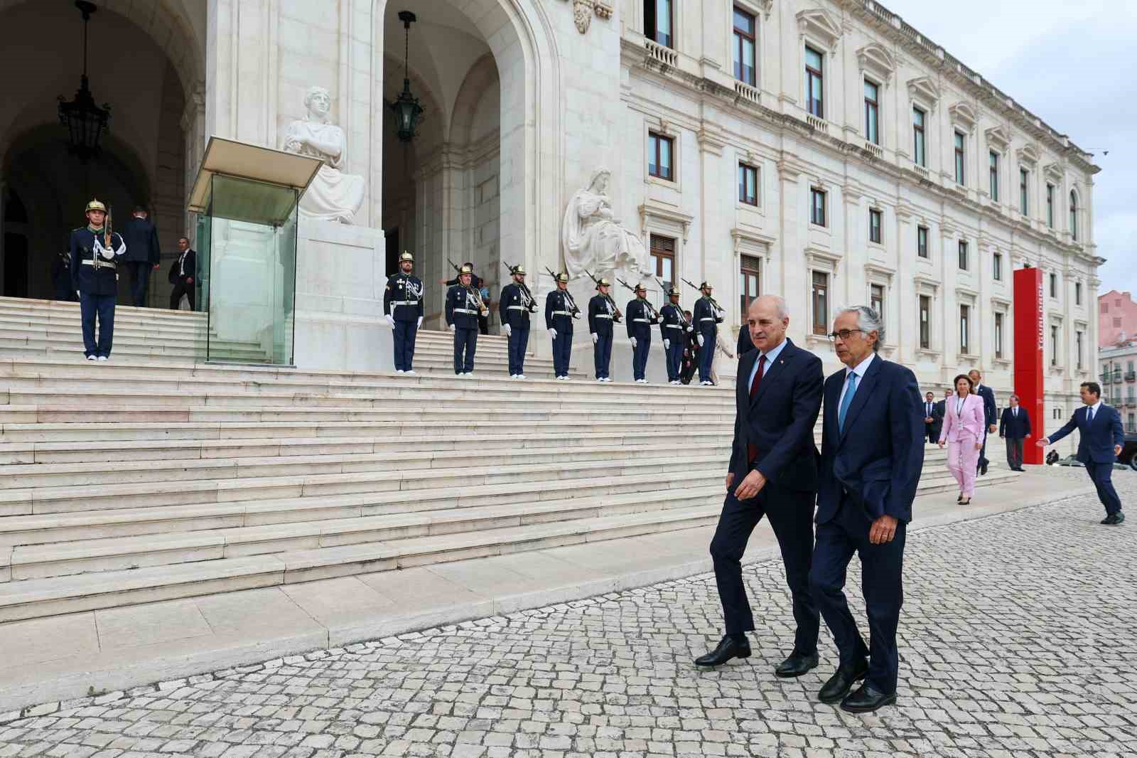 TBMM Başkanı Kurtulmuş, Portekiz Cumhuriyet Meclisi Başkanı Aguiar-Branco ile görüştü