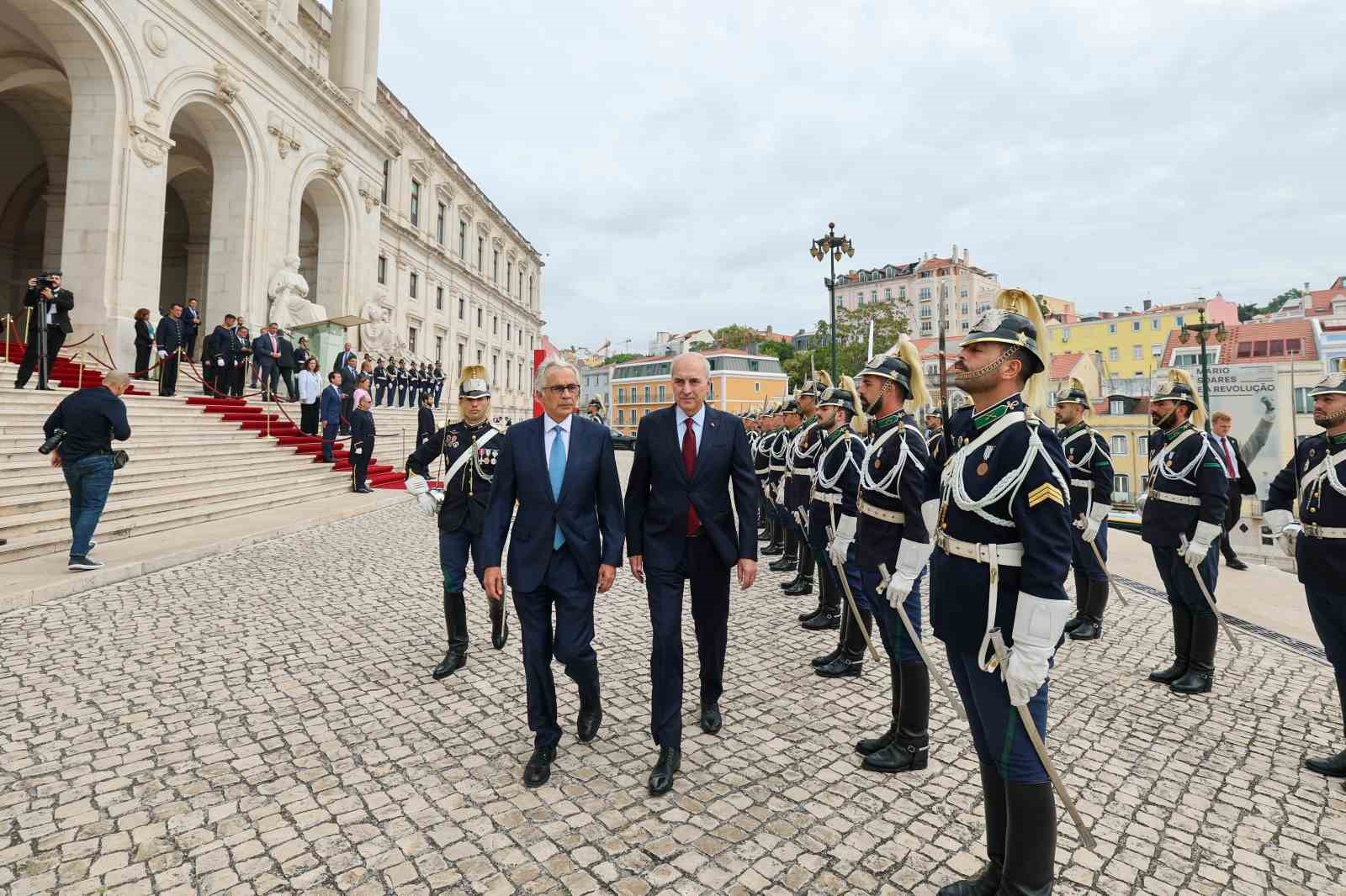 TBMM Başkanı Kurtulmuş, Portekiz Cumhuriyet Meclisi Başkanı Aguiar-Branco ile görüştü