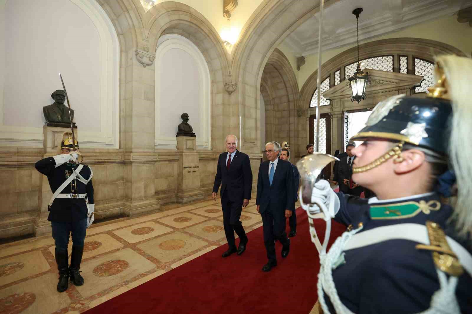 TBMM Başkanı Kurtulmuş, Portekiz Cumhuriyet Meclisi Başkanı Aguiar-Branco ile görüştü