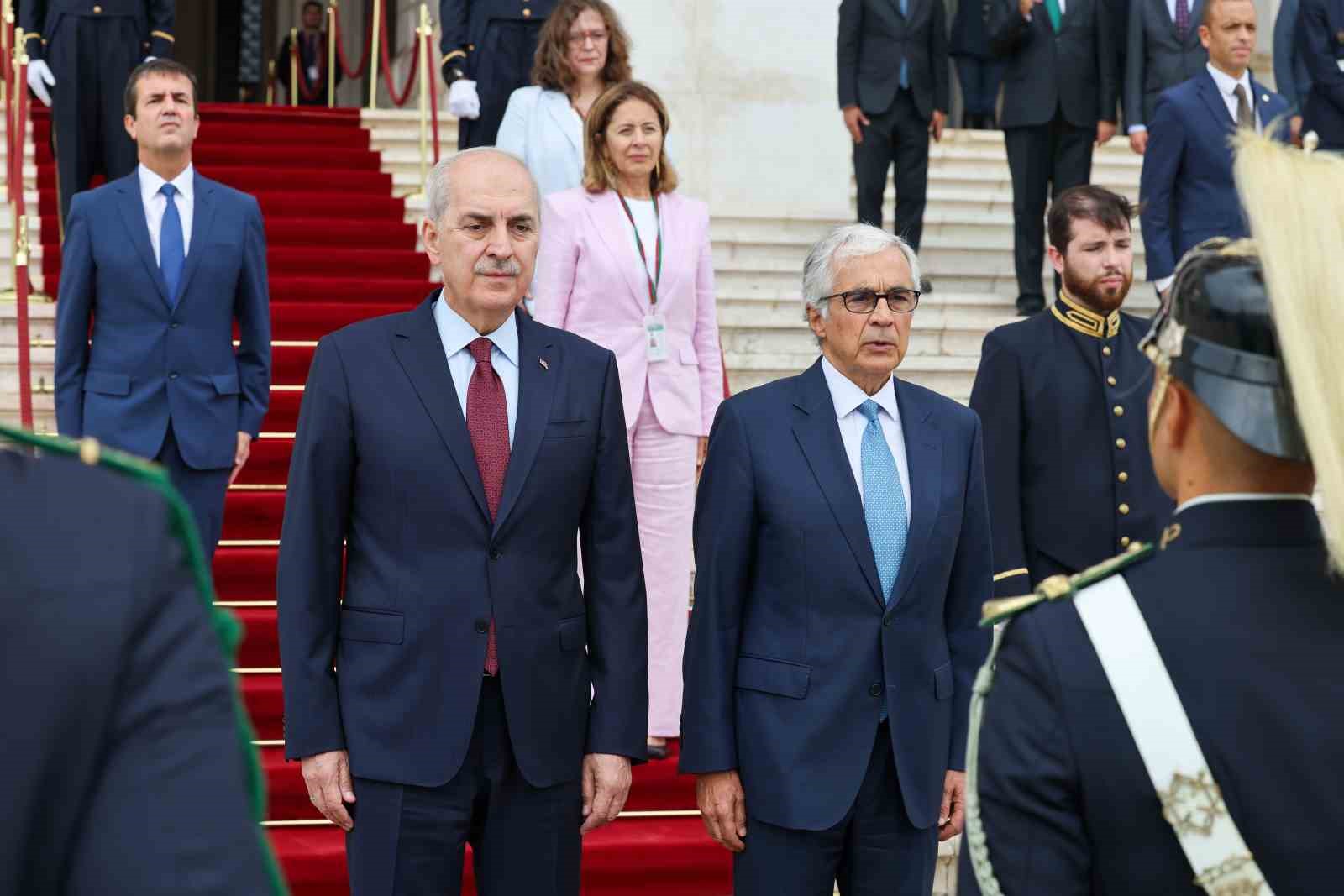 TBMM Başkanı Kurtulmuş, Portekiz Cumhuriyet Meclisi Başkanı Aguiar-Branco ile görüştü