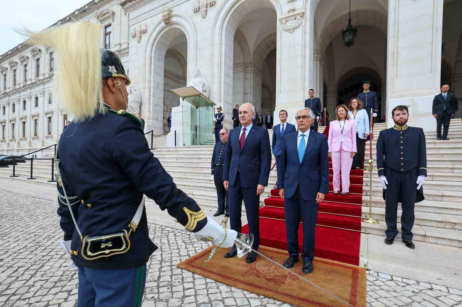 TBMM Başkanı Kurtulmuş, Portekiz Cumhuriyet Meclisi Başkanı Aguiar-Branco ile görüştü