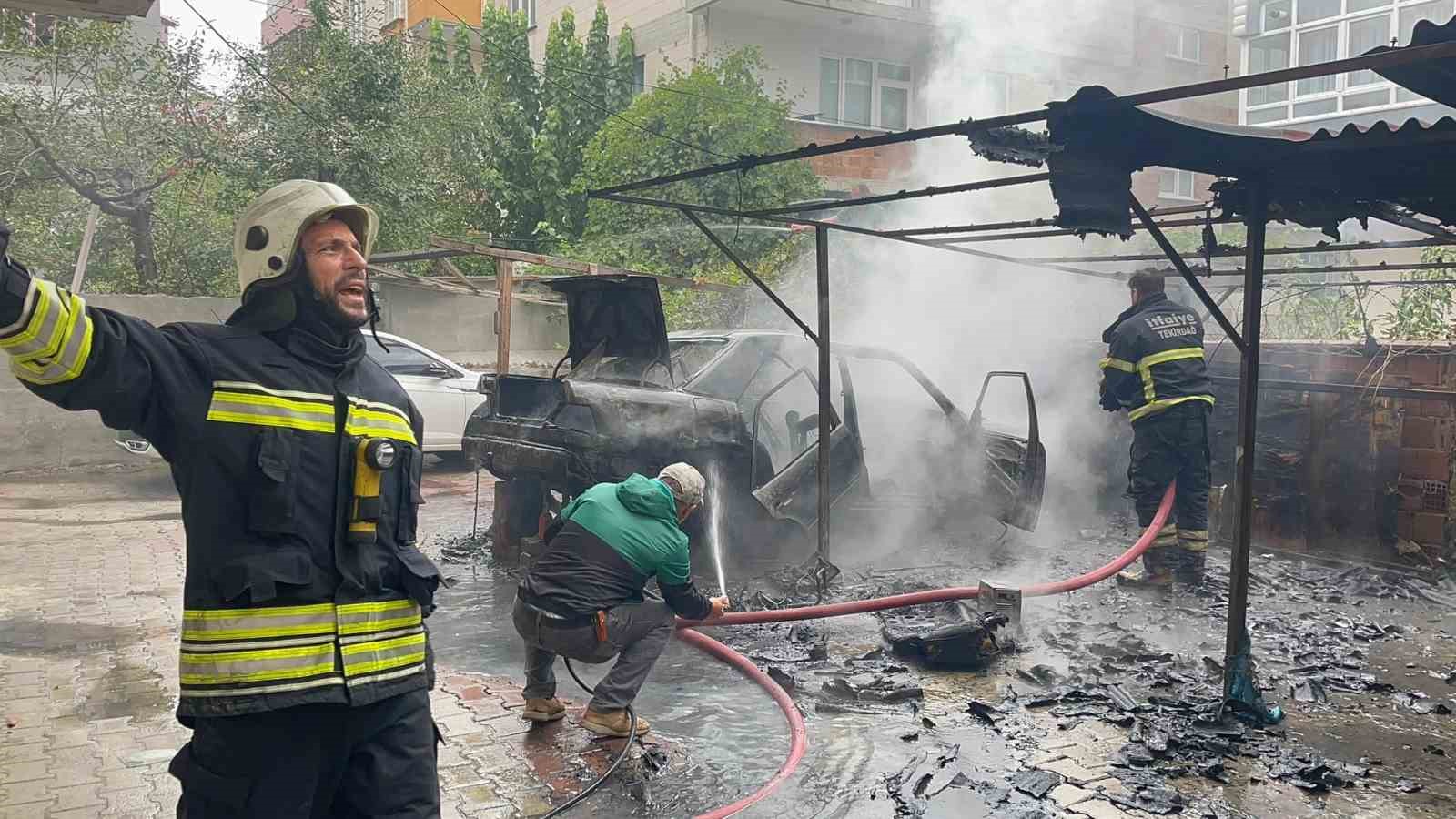 Yangını söndürmek isterken yaralandı