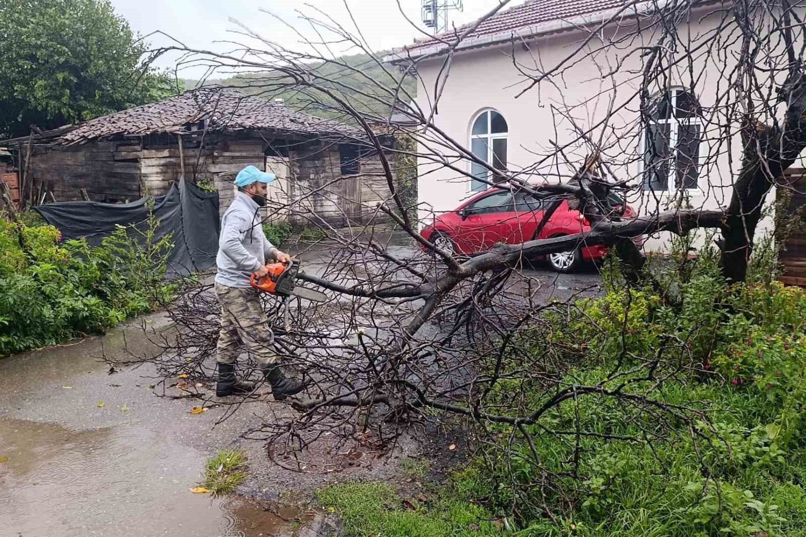 Şile Belediyesi ekipleri sağanak yağışa karşı gece gündüz sahada