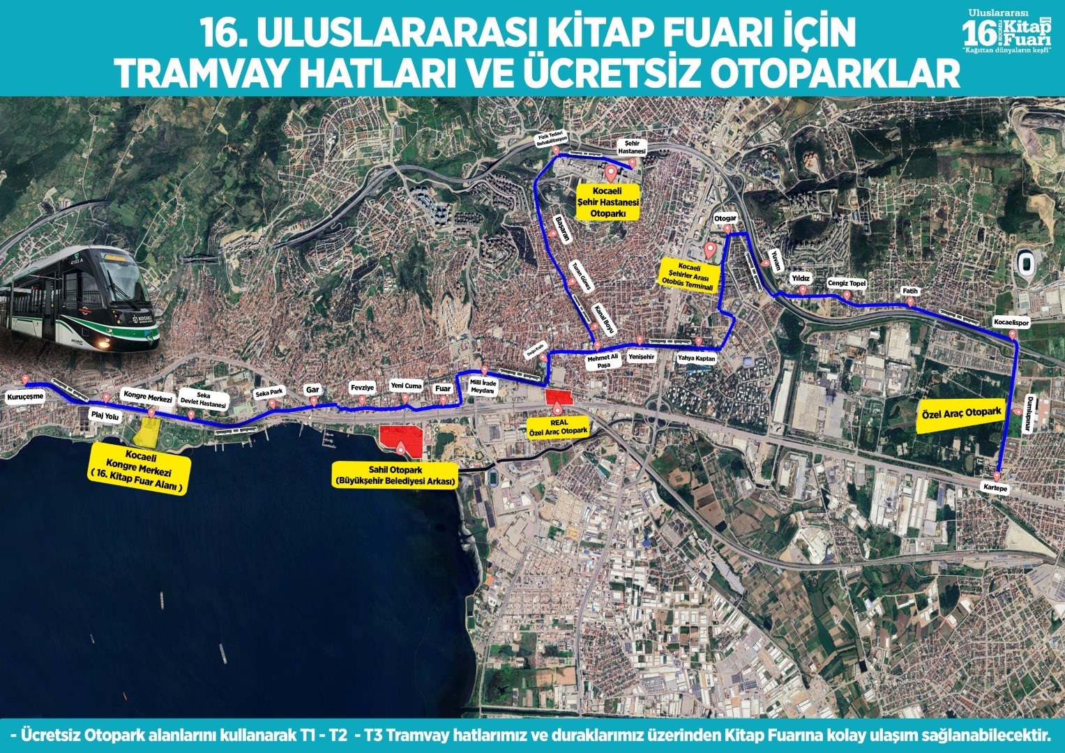 Kocaeli Kitap Fuarına ulaşım kolaylaştı