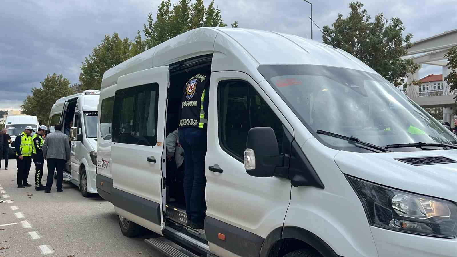 Çorum’da okul servislerine dron destekli denetim