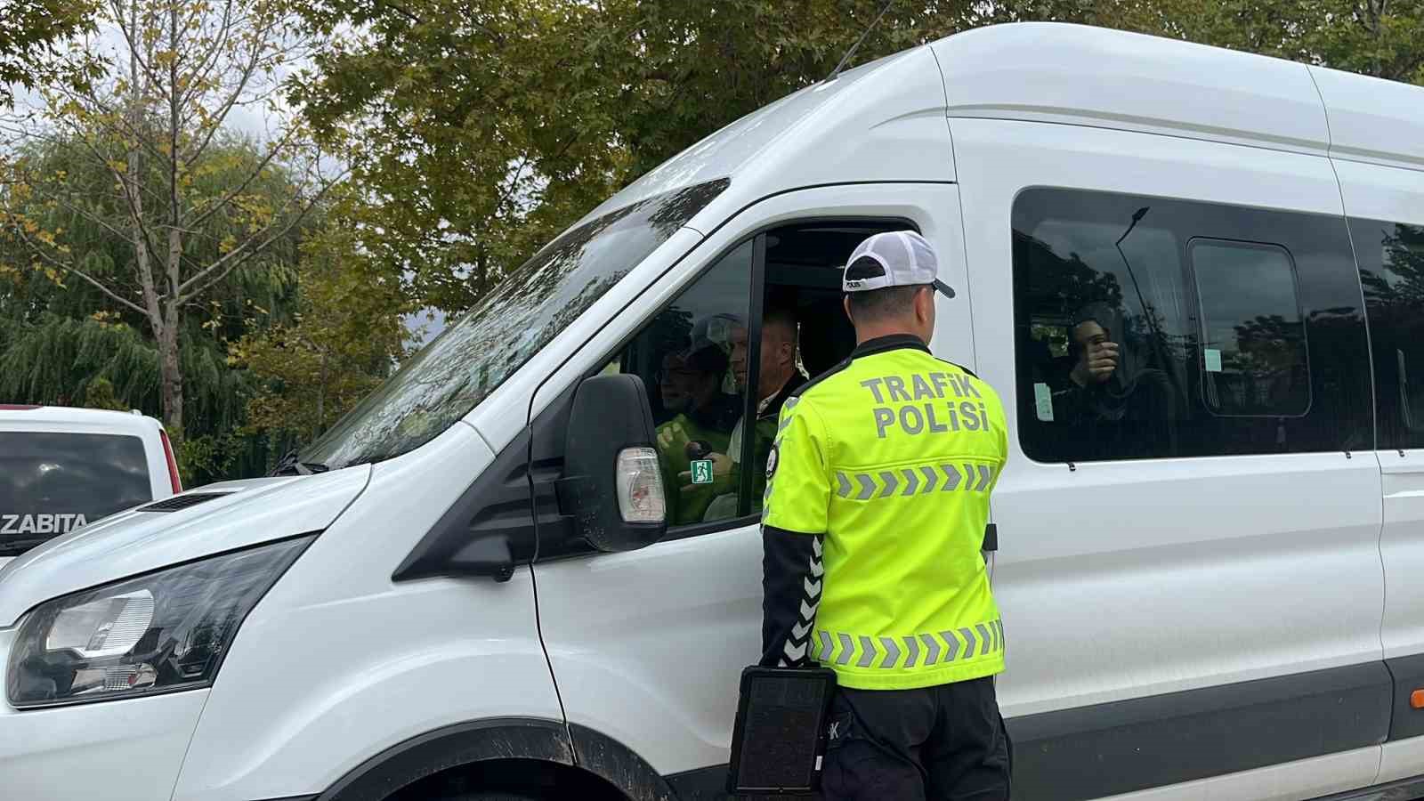 Çorum’da okul servislerine dron destekli denetim