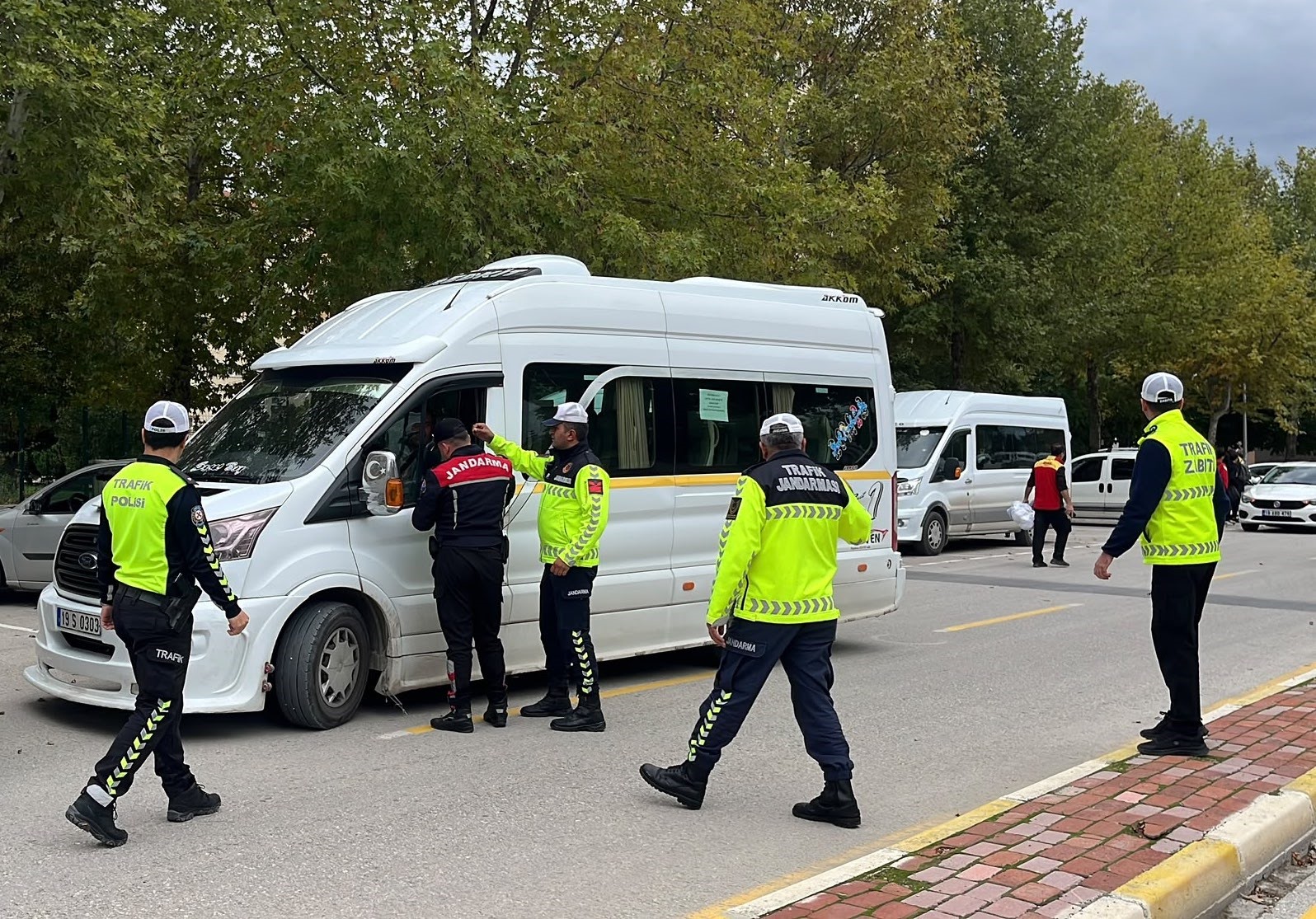 Çorum’da okul servislerine dron destekli denetim