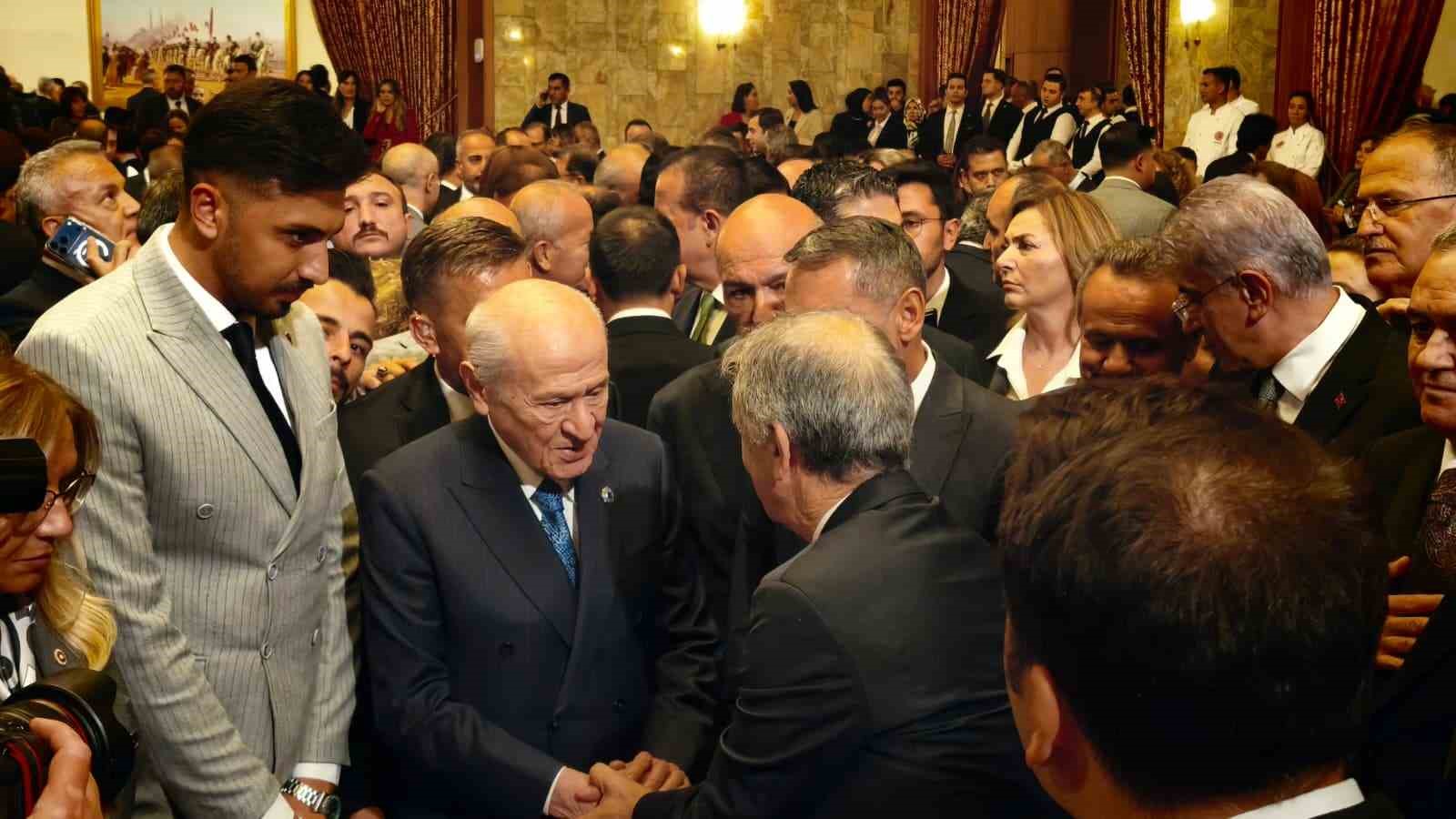 MHP Lideri Bahçeli: "Yeni Partinin Cumhurbaşkanımız salondayken ayrılması siyasi açıdan doğru olmamıştır"