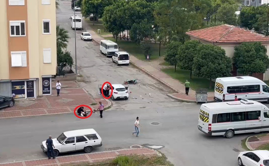 Motosikletle çarpışan otomobilin sürücüsü şoka girdi, gözyaşlarına boğuldu