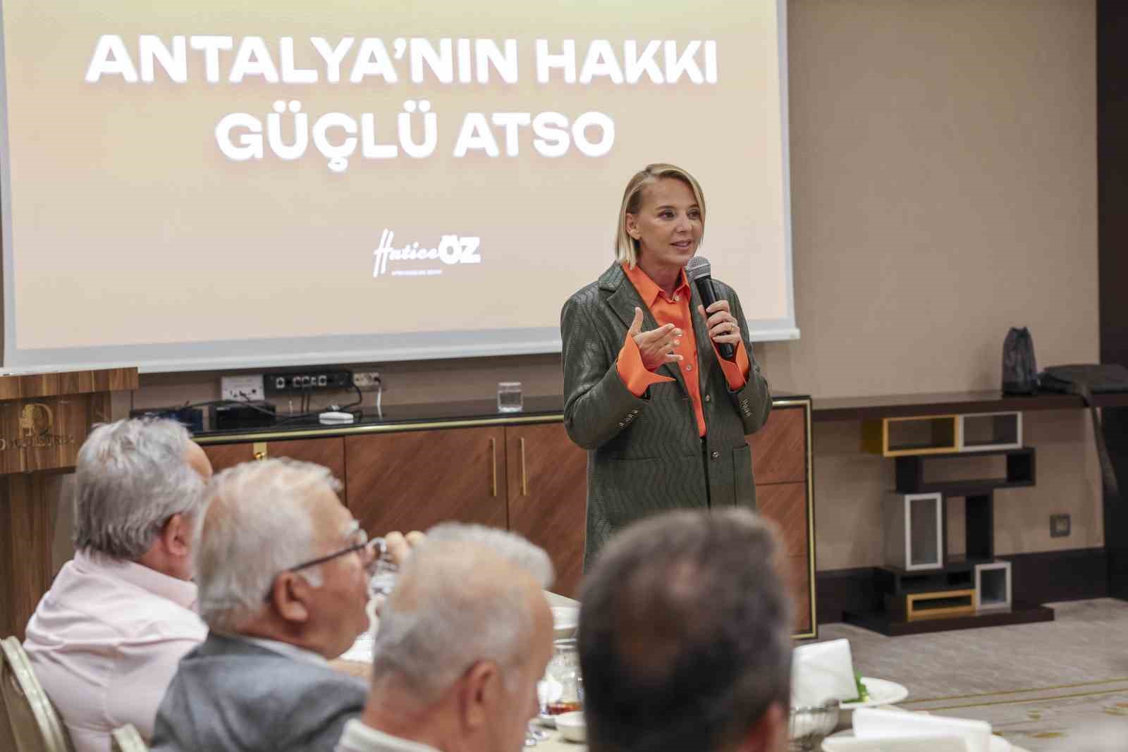 Hatice Öz: "Hedefimiz, bilimle düşünen, veriyle karar veren ATSO"