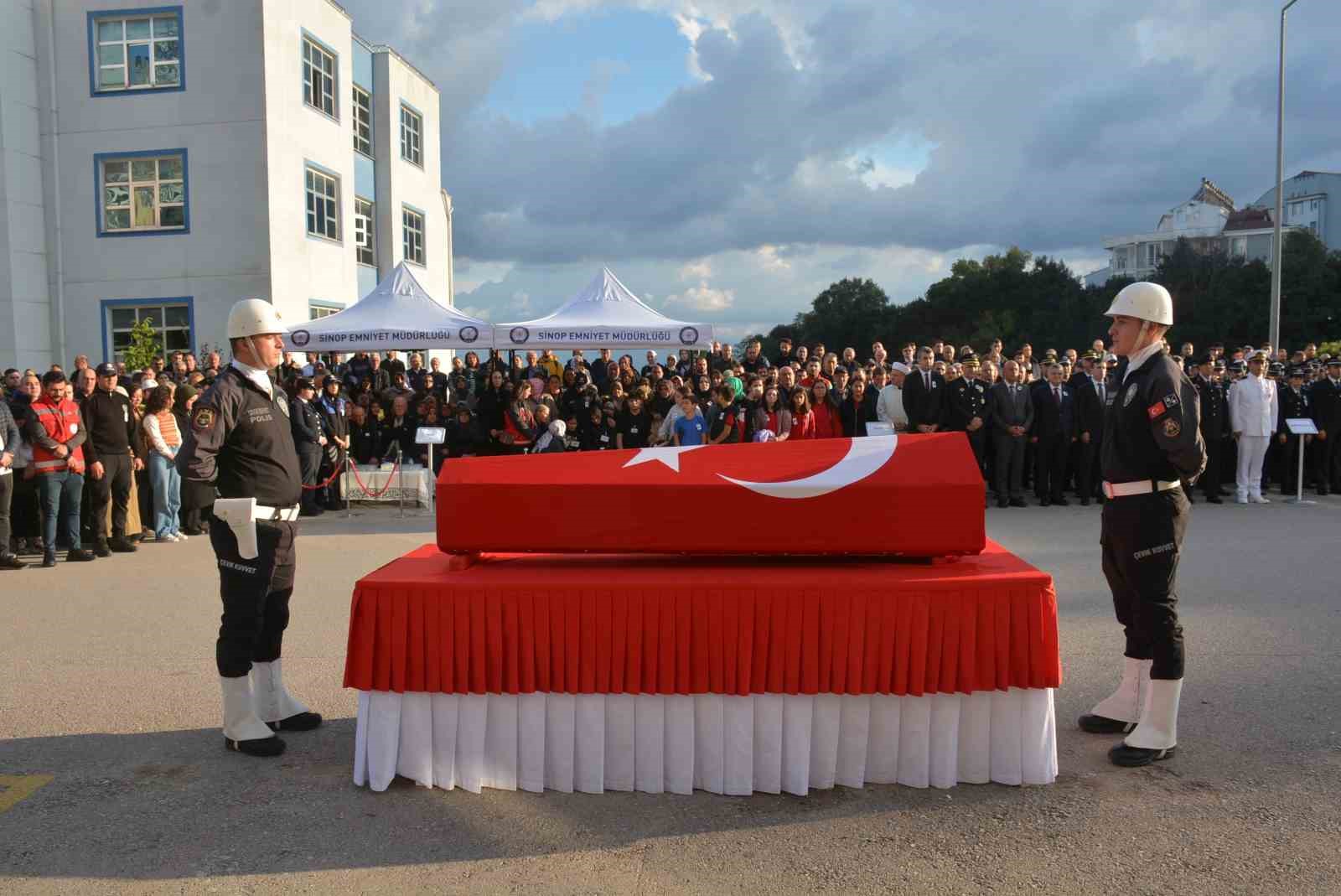 Sinop’ta gazi polis memuru Numan Şen için tören düzenlendi