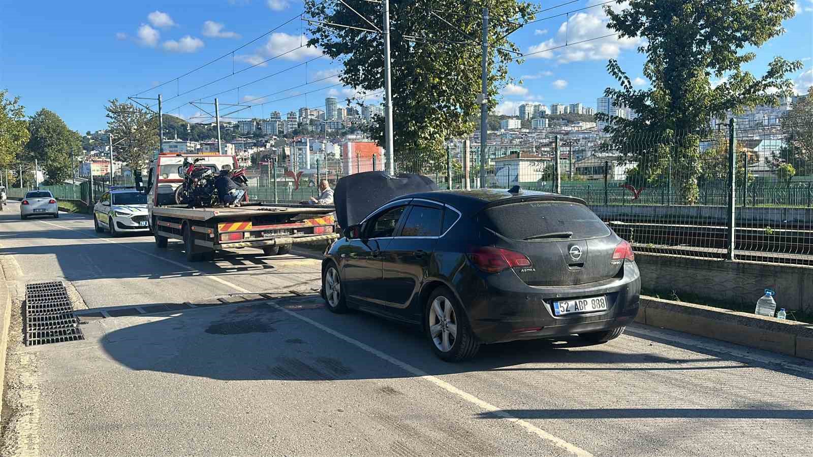 Samsun’da otomobil ile motosiklet çarpıştı: 2 yaralı